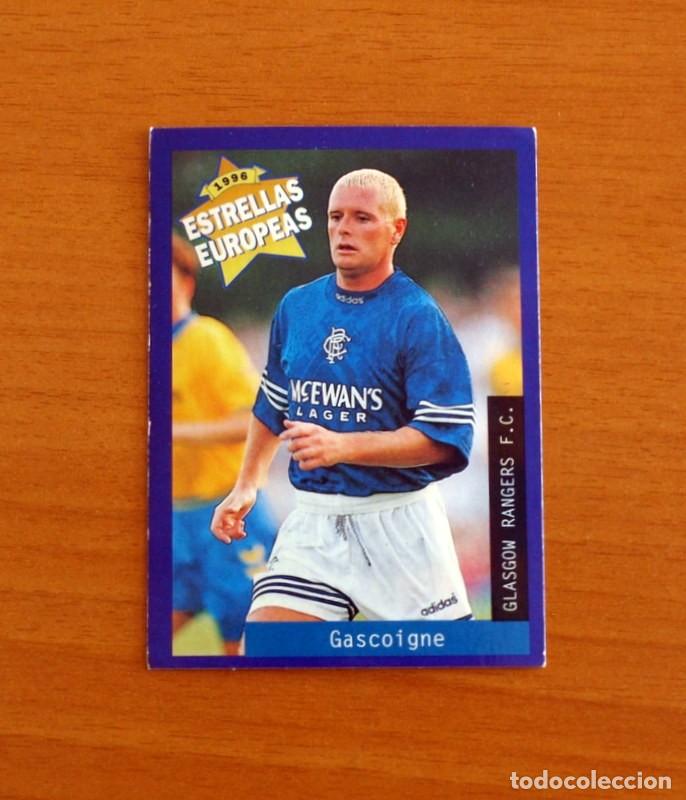 Cromos de F&uacute;tbol: Glasgow Rangers F.C. - N&ordm; 26 Paul Gascoigne - Estrellas Europea Panini A&ntilde;o 1996