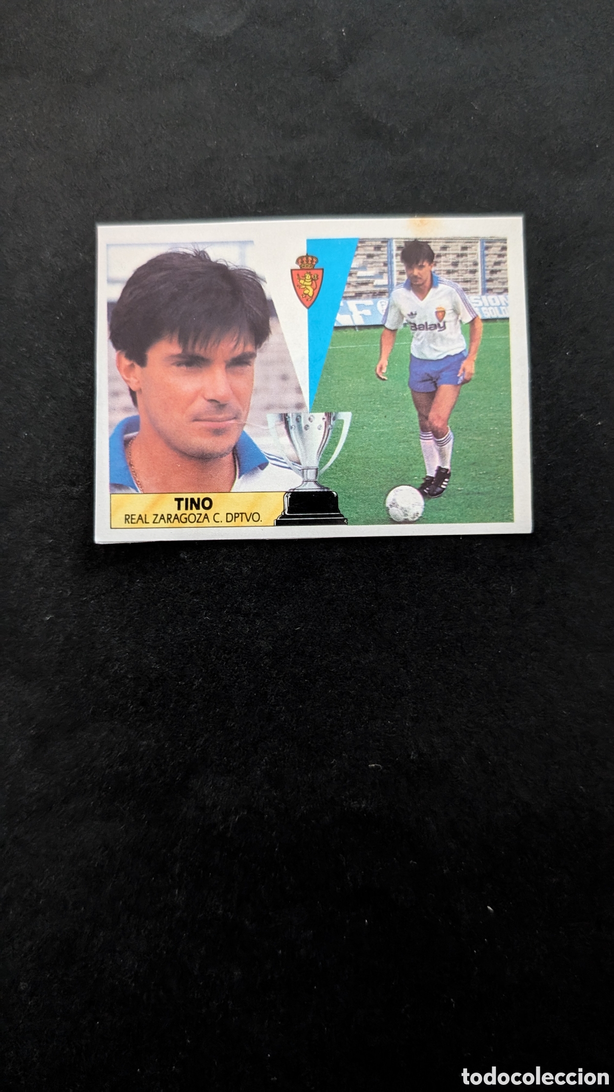 Fu&szlig;ball-Sticker: TINO ZARAGOZA FICHAJE 13 LIGA ESTE 1987/88 87 88 RECORTADO