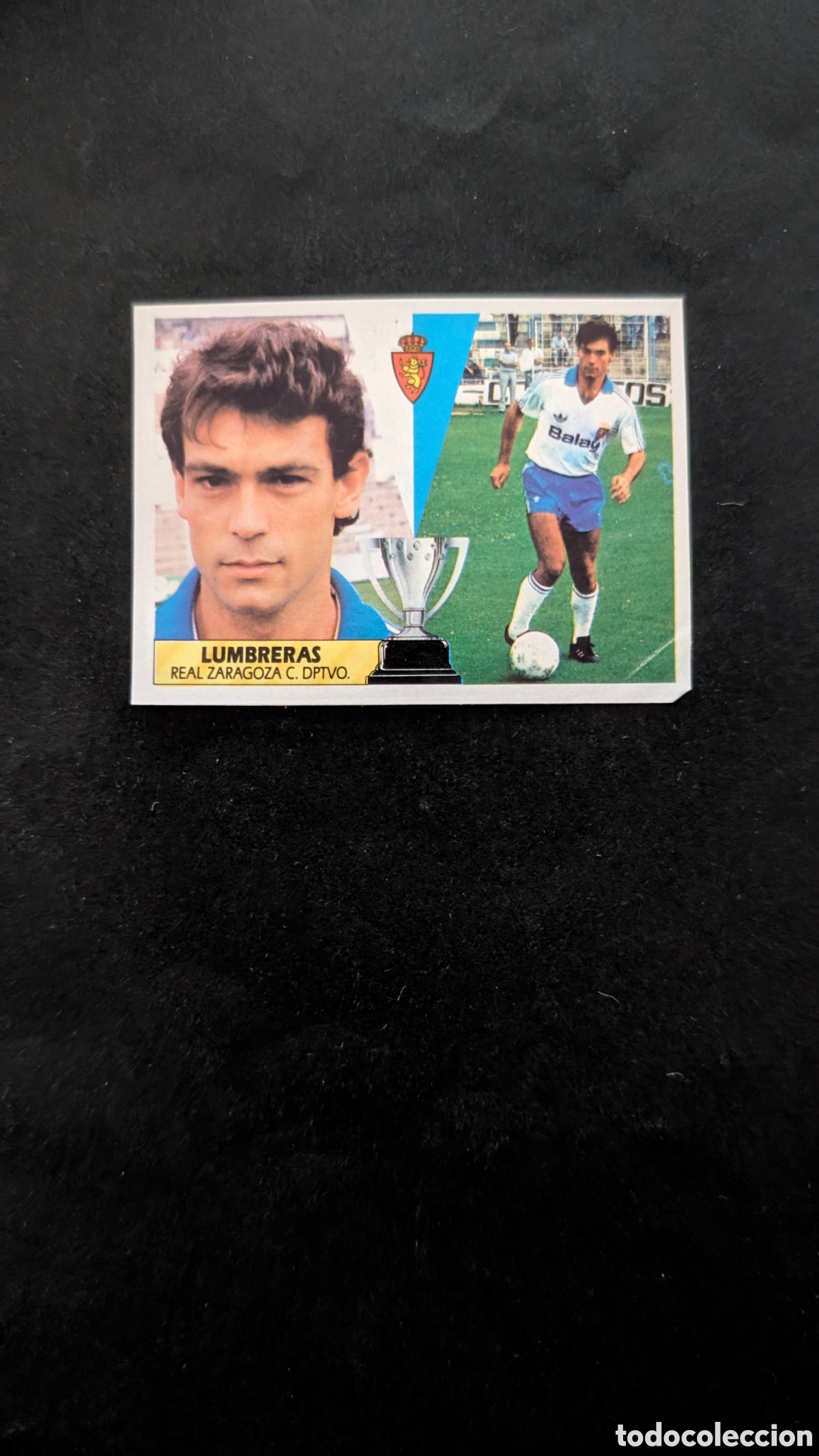 Fu&szlig;ball-Sticker: LUMBRERAS ZARAGOZA FICHAJE 14 LIGA ESTE 1987/88 87 88 RECORTADO