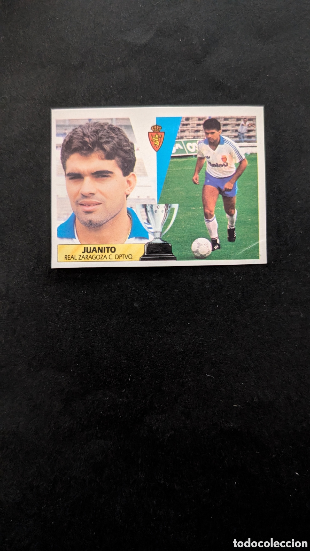 Fu&szlig;ball-Sticker: JUANITO ZARAGOZA FICHAJE 15 LIGA ESTE 1987/88 87 88 RECORTADO