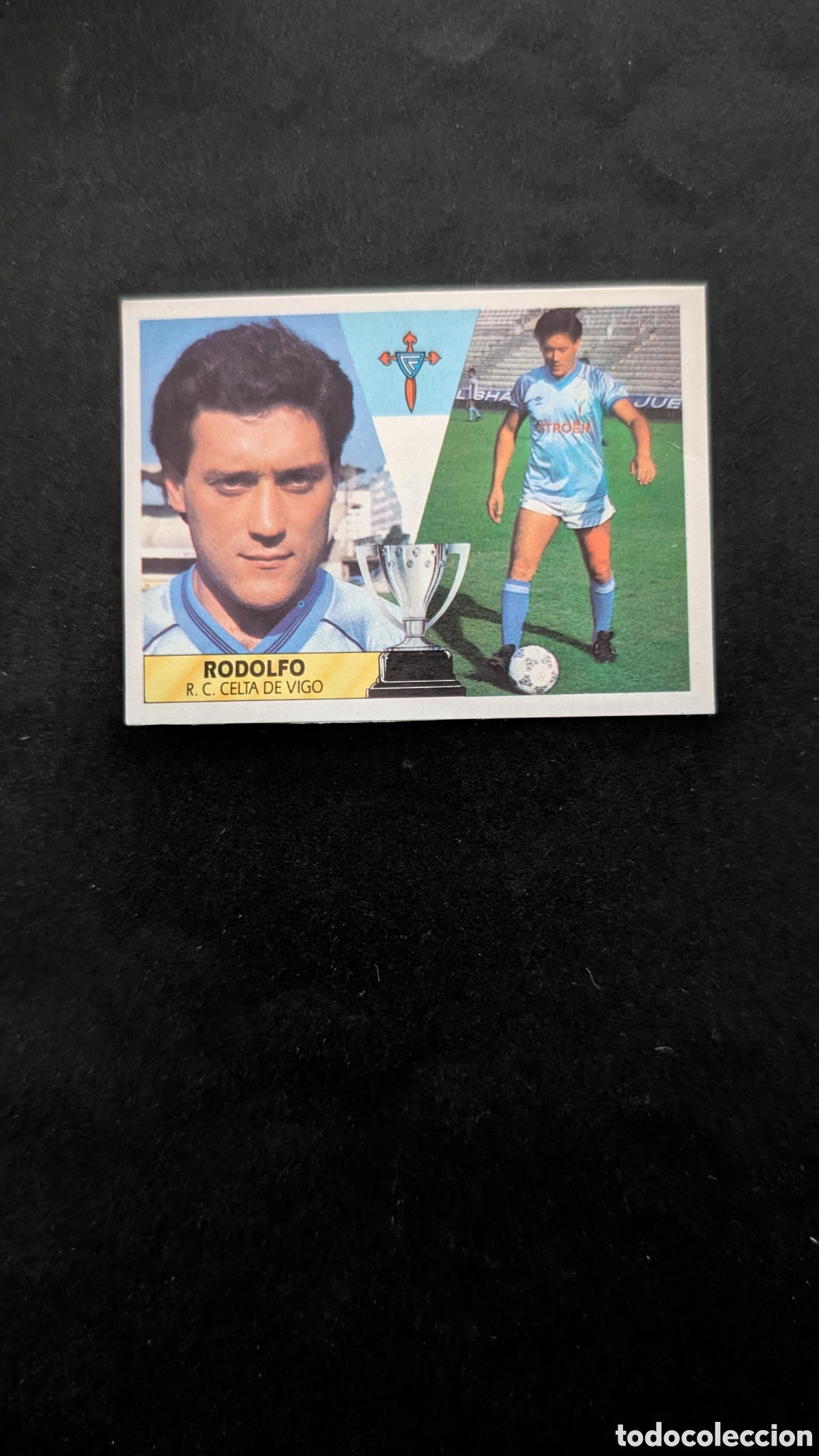 Fu&szlig;ball-Sticker: RODOLFO CELTA FICHAJE 18 LIGA ESTE 1987/88 87 88 RECORTADO