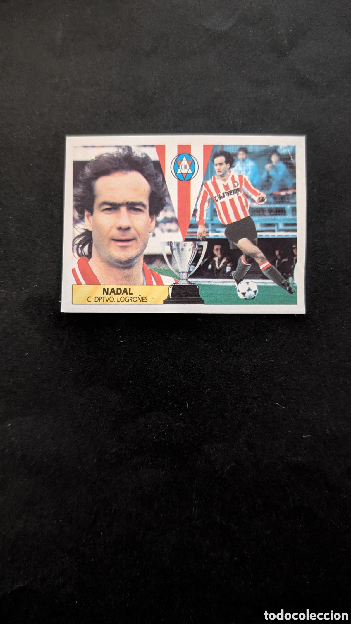 Fu&szlig;ball-Sticker: NADAL LOGRO&Ntilde;ES FICHAJE 20 LIGA ESTE 1987/88 87 88 RECORTADO