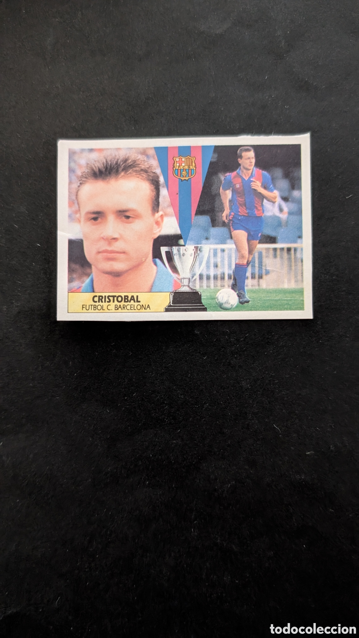 Fu&szlig;ball-Sticker: CRISTOBAL BARCELONA FICHAJE 23 LIGA ESTE 1987/88 87 88 RECORTADO
