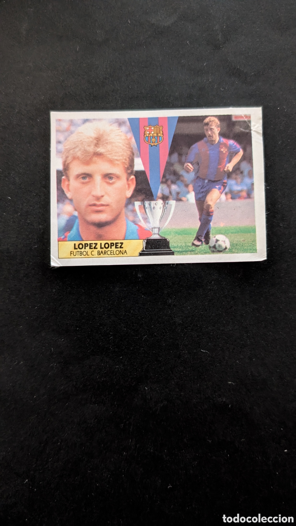 Fu&szlig;ball-Sticker: LOPEZ LOPEZ BARCELONA FICHAJE 27 LIGA ESTE 1987/88 87 88 RECORTADO