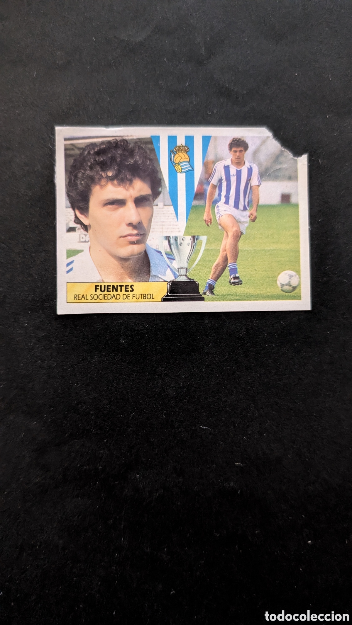 Fu&szlig;ball-Sticker: FUENTES REAL SOCIEDAD FICHAJE 28 LIGA ESTE 1987/88 87 88 RECORTADO