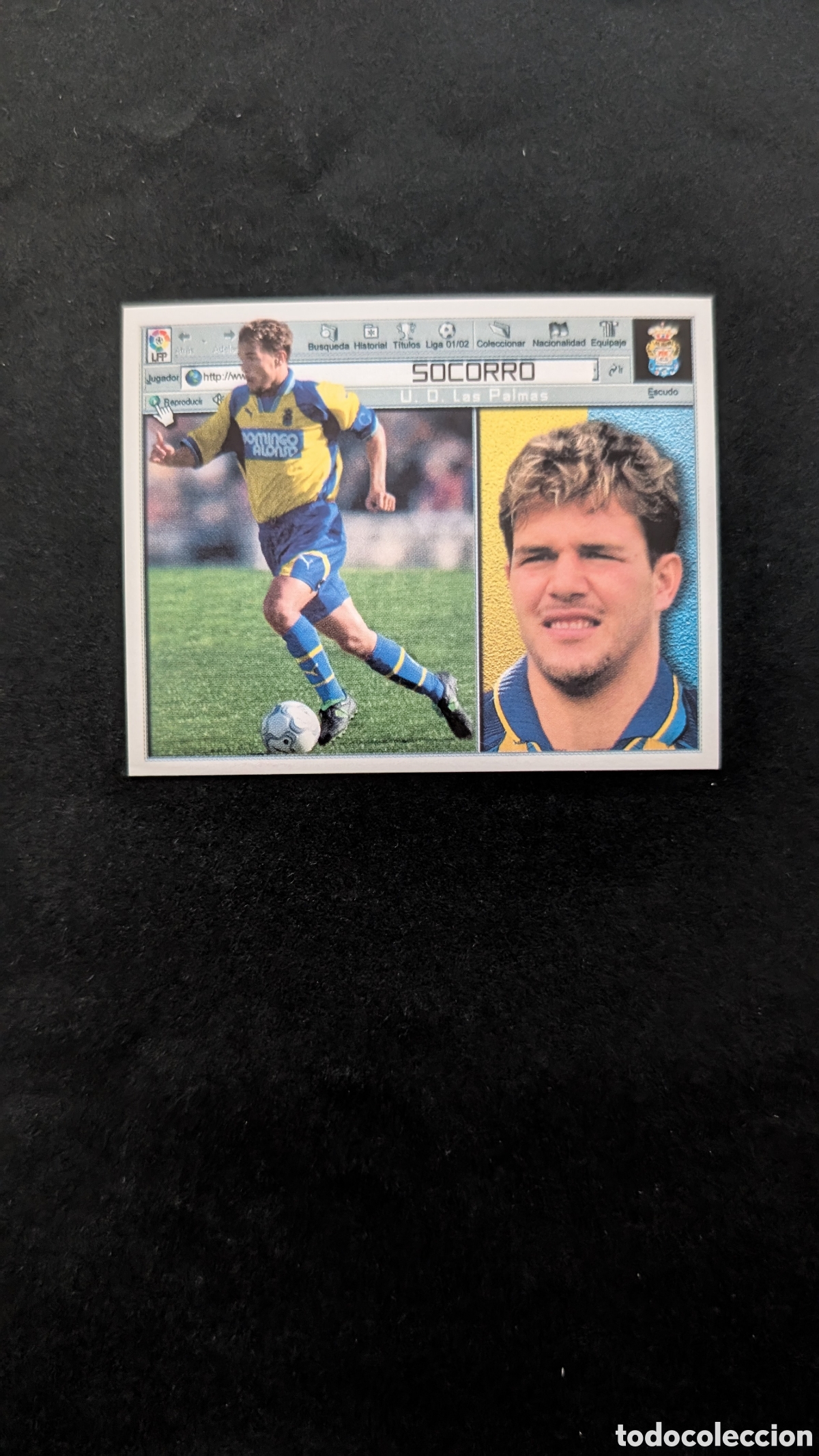 Cromos de Futebol: SOCORRO LAS PALMAS COLOCA LIGA ESTE 2001/02 01 02 NUNCA PEGADO SIN PEGAR