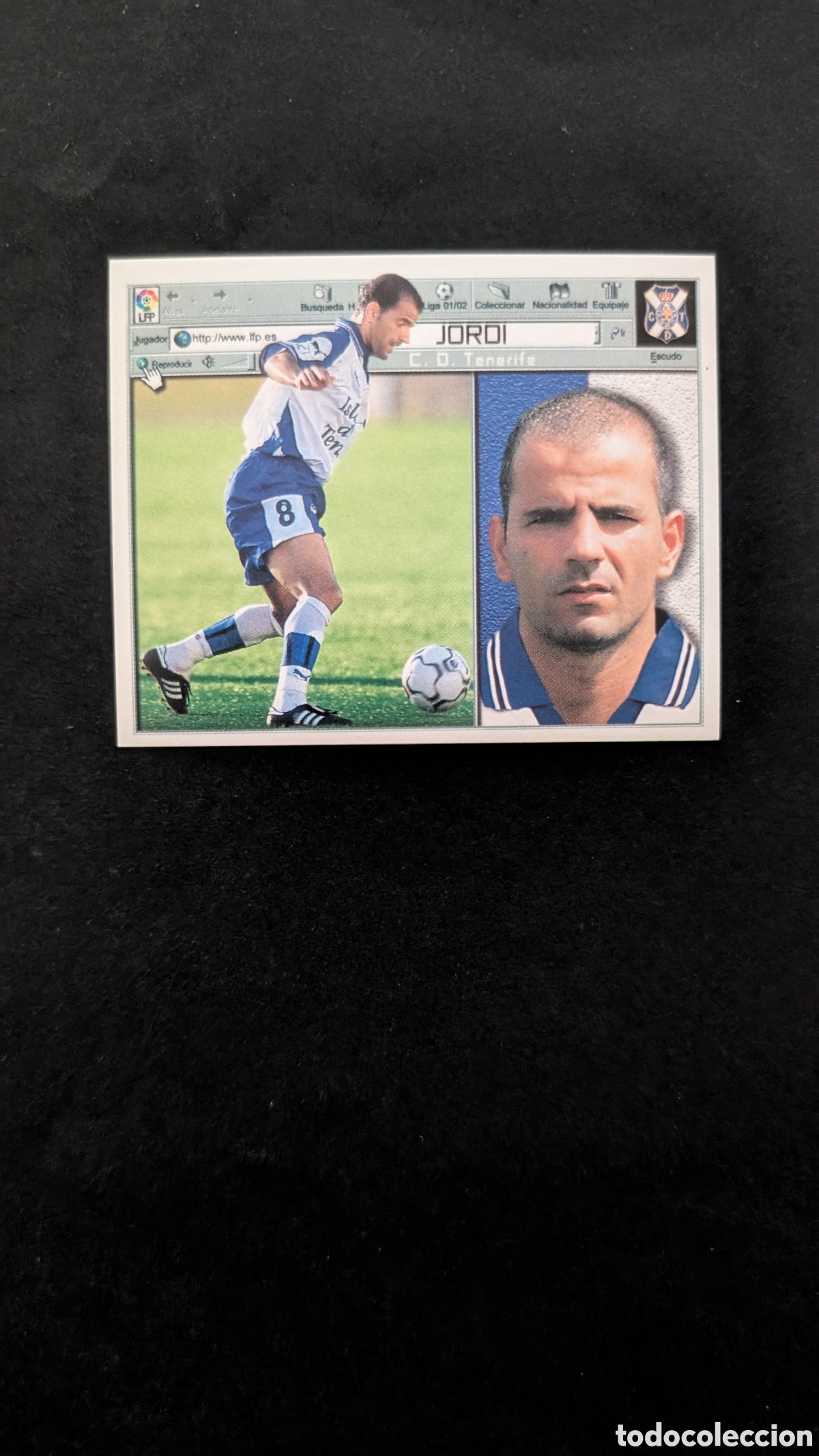 Cromos de Futebol: JORDI TENERIFE COLOCA LIGA ESTE 2001/02 01 02 NUNCA PEGADO SIN PEGAR