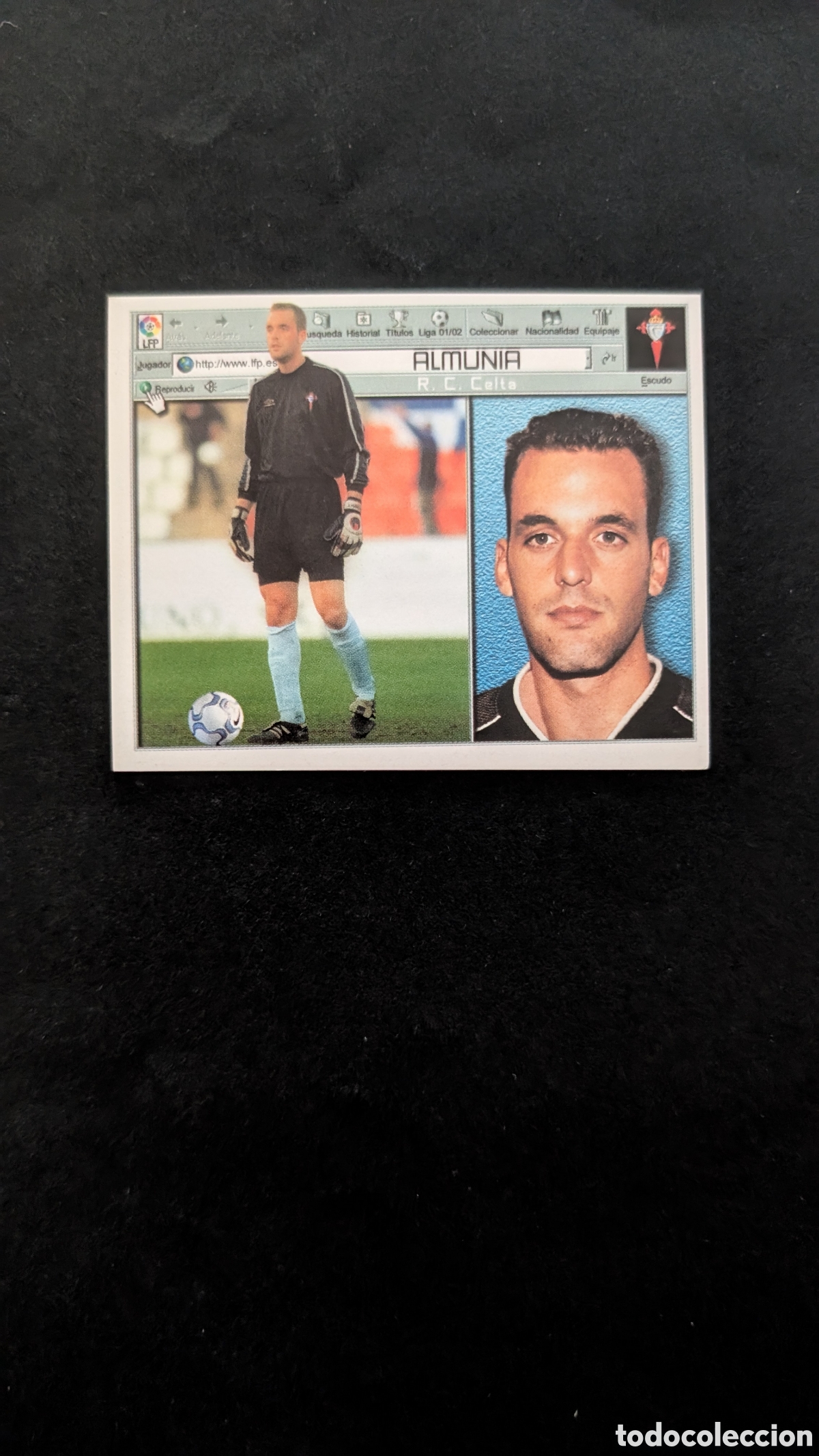 Cromos de Futebol: ALMUNIA CELTA LIGA ESTE 2001/02 01 02 NUNCA PEGADO SIN PEGAR