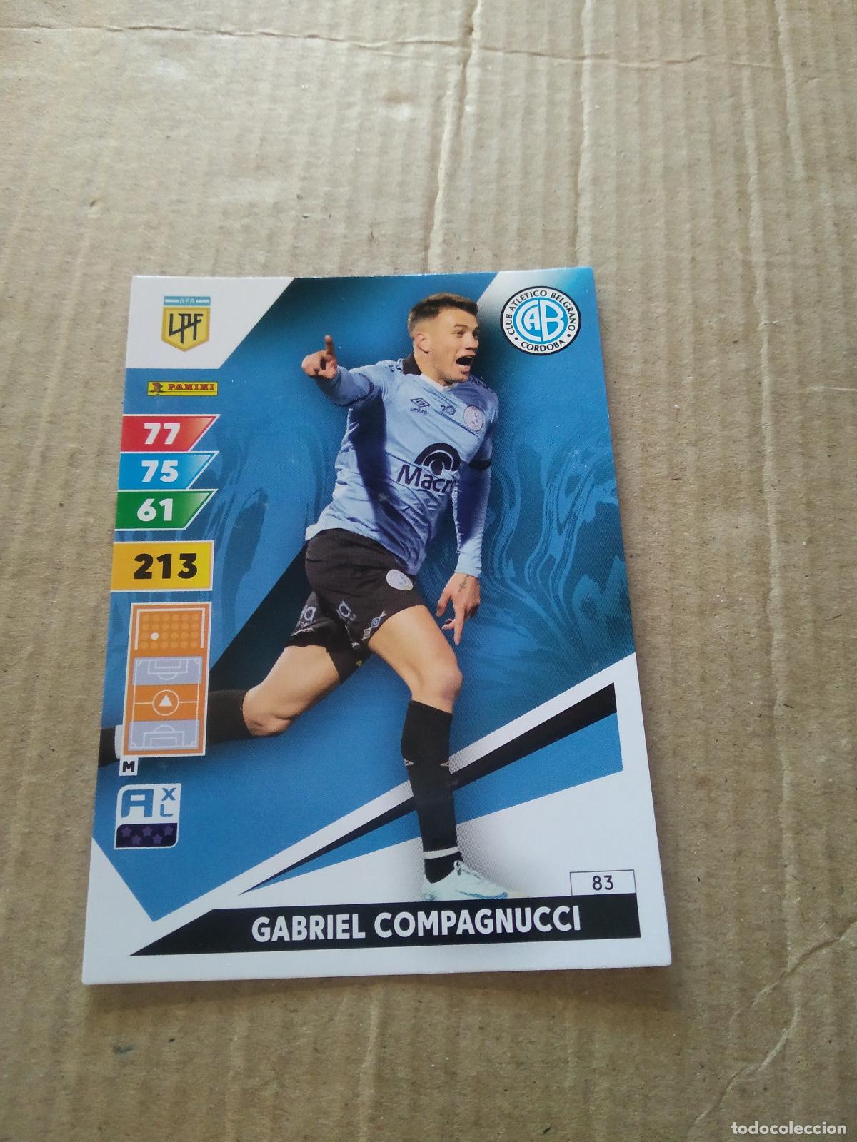 Cromos de F&uacute;tbol: 83 GABRIEL COMPAGNUCCI BELGRANO CROMO FUTBOL PANINI ARGENTINO 2025 LIGA ARGENTINA ADRENALYN