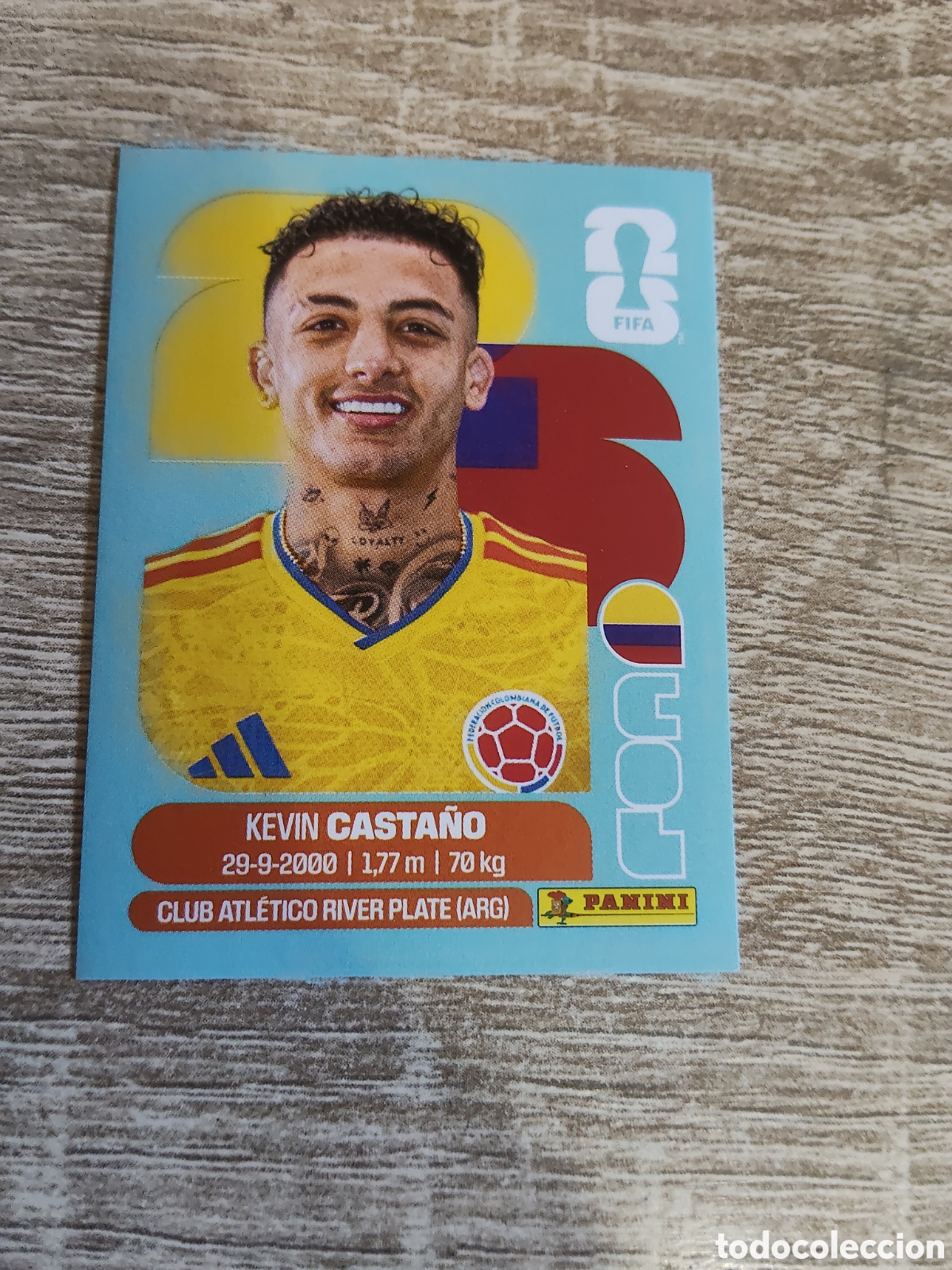 Cromos de F&uacute;tbol: Panini mundial 2026 COL 11 Kevin Casta&ntilde;o Colombia