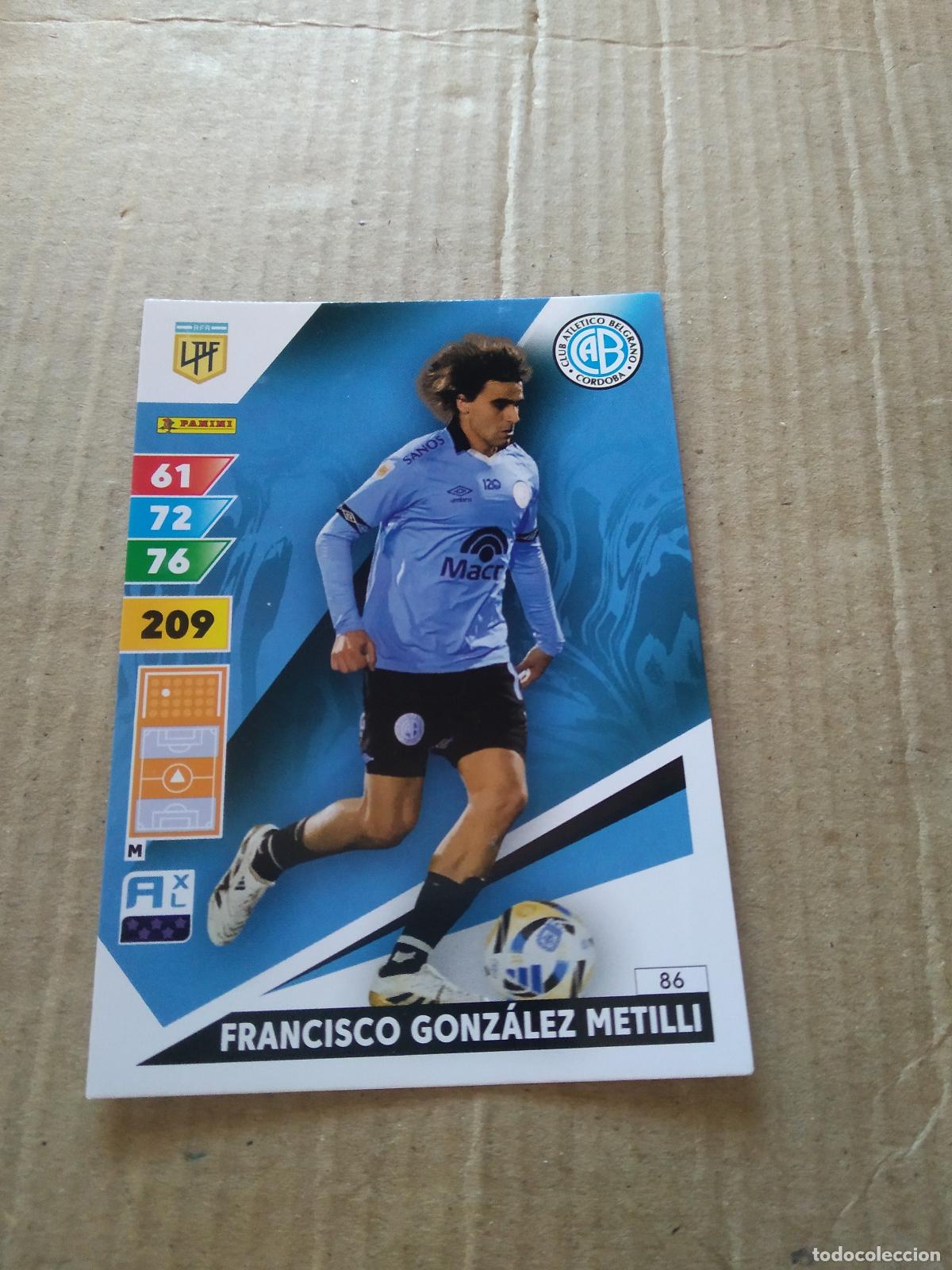 Cromos de Futebol: 86 FRANCISCO GONZALEZ METILLI BELGRANO CROMO FUTBOL PANINI ARGENTINO 2025 LIGA ARGENTINA ADRENALYN