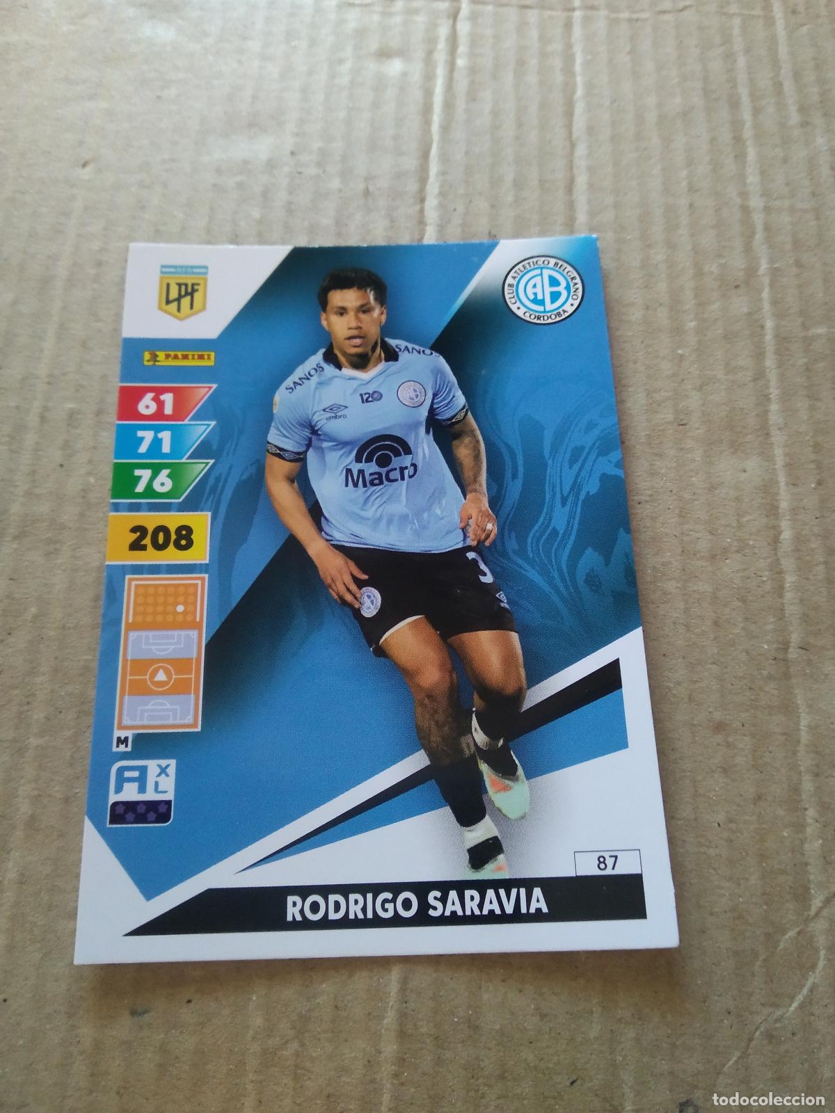 Cromos de F&uacute;tbol: 87 RODRIGO SARAVIA BELGRANO CROMO FUTBOL PANINI ARGENTINO 2025 LIGA ARGENTINA ADRENALYN