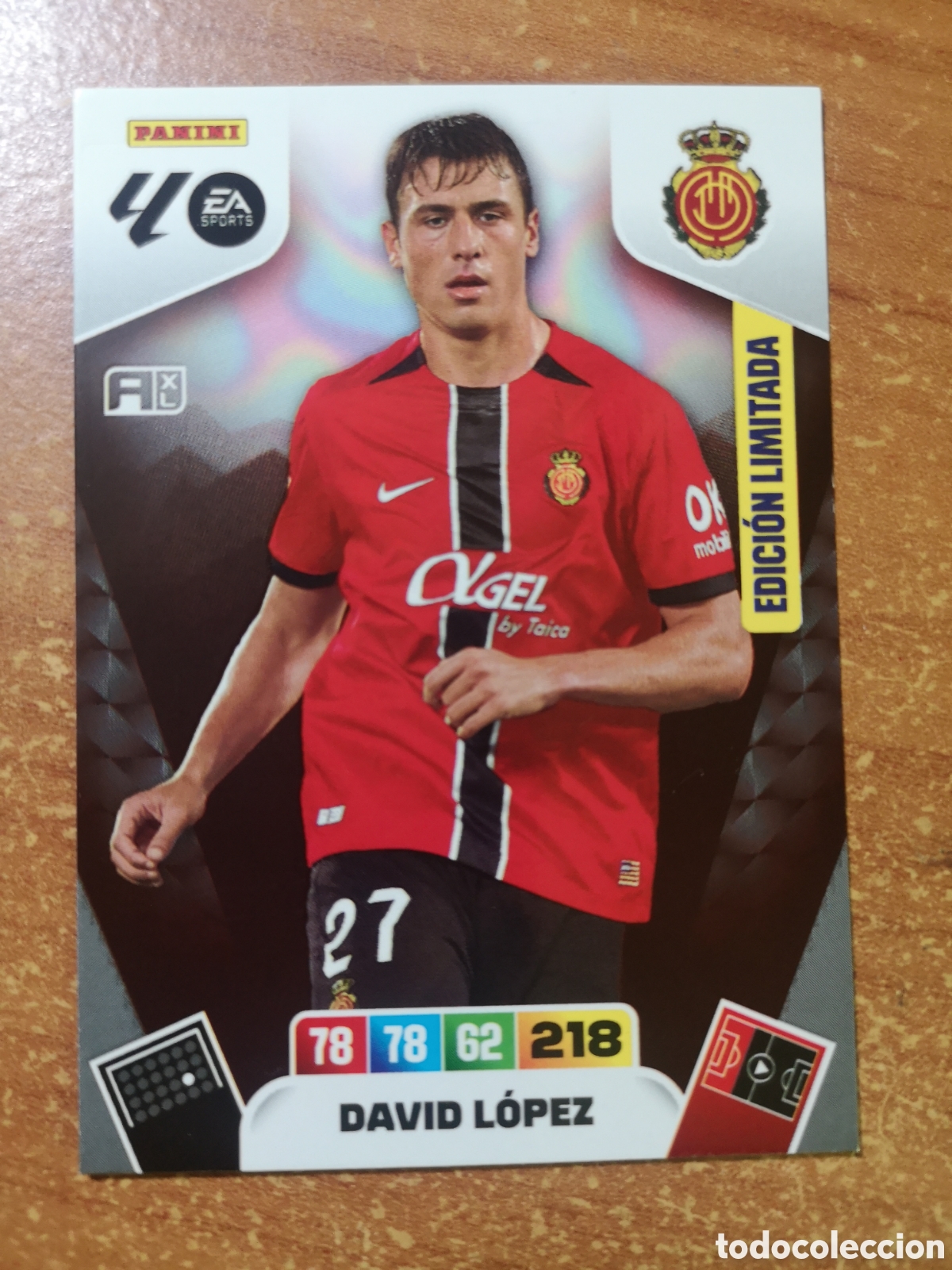 Cromos de F&uacute;tbol: Carta ADRENALYN XL 2025-2026 LALIGA EDICI&Oacute;N LIMITADA DAVID L&Oacute;PEZ (Mallorca)