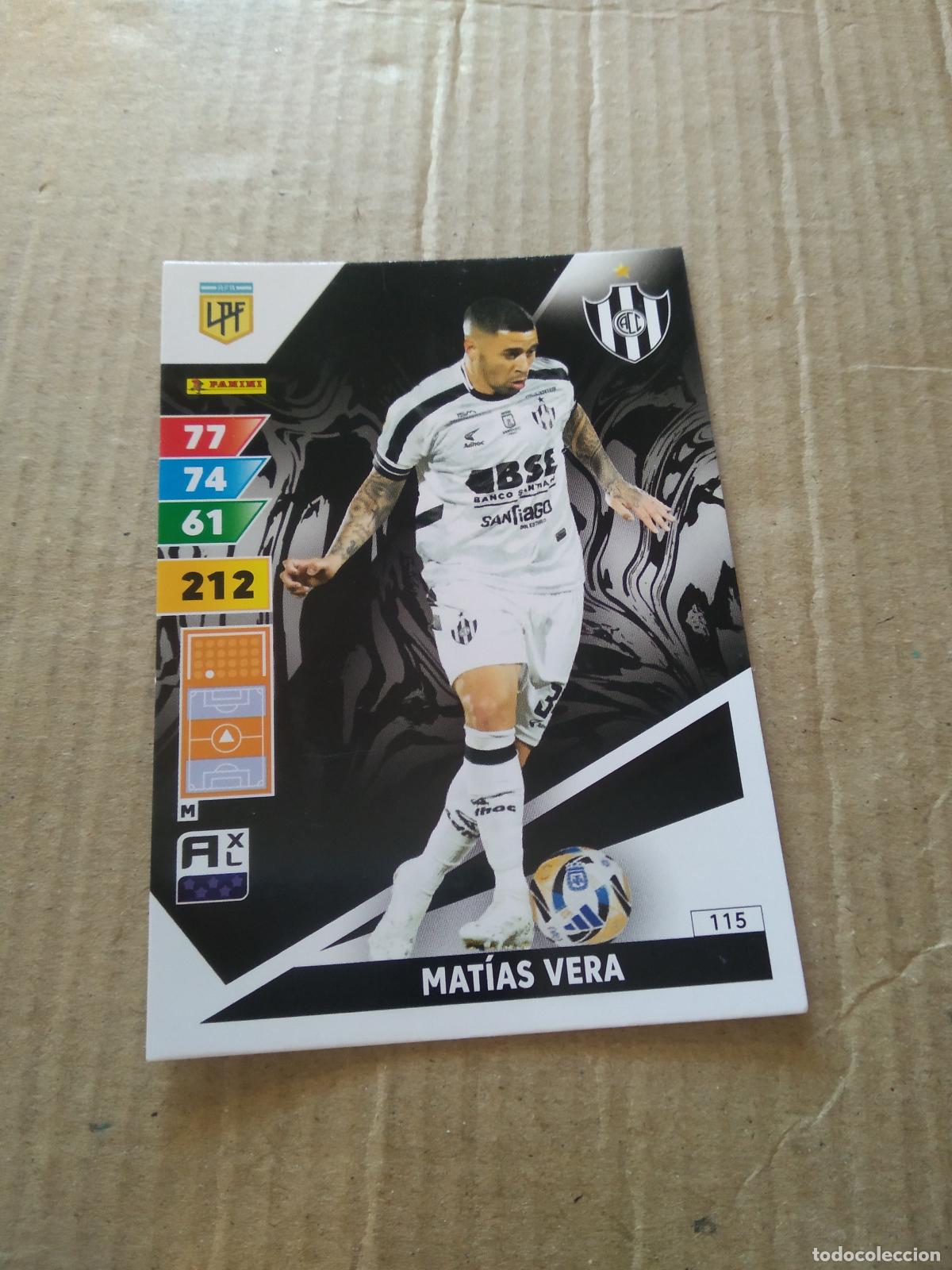 Fu&szlig;ball-Sticker: 115 MATIAS VERA CENTRAL CORDOBA CROMO FUTBOL PANINI ARGENTINO 2025 LIGA ARGENTINA ADRENALYN
