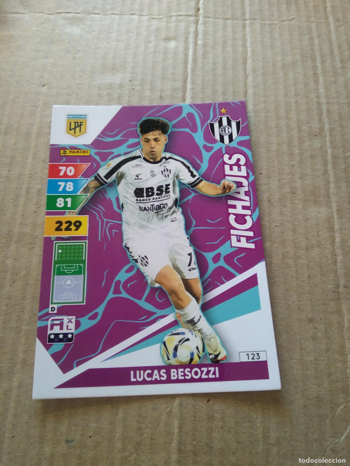 Cromos de F&uacute;tbol: 123 LUCAS BESOZZI CENTRAL CORDOBA CROMO FUTBOL PANINI ARGENTINO 2025 LIGA ARGENTINA ADRENALYN