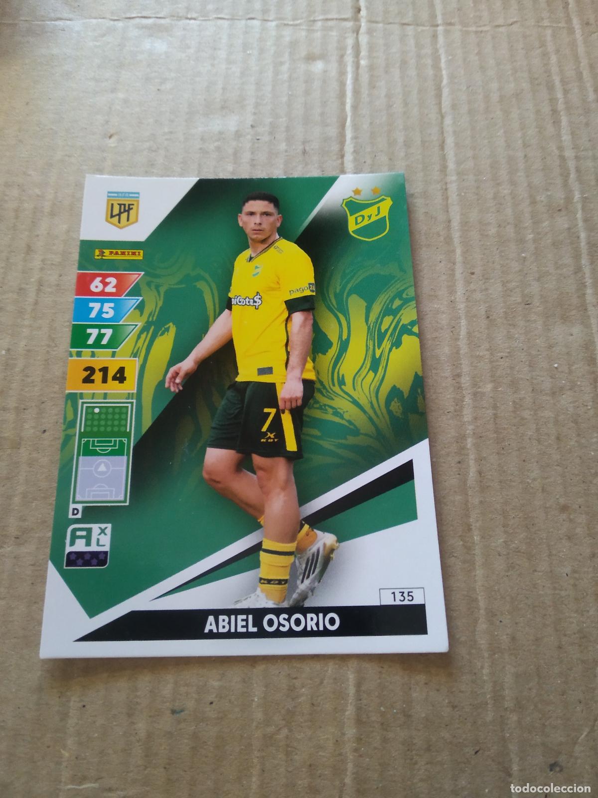 Cartes &agrave; collectionner de Football: 135 ABIEL OSORIO DEFENSA Y JUSTICIA CROMO FUTBOL PANINI ARGENTINO 2025 LIGA ARGENTINA ADRENALYN