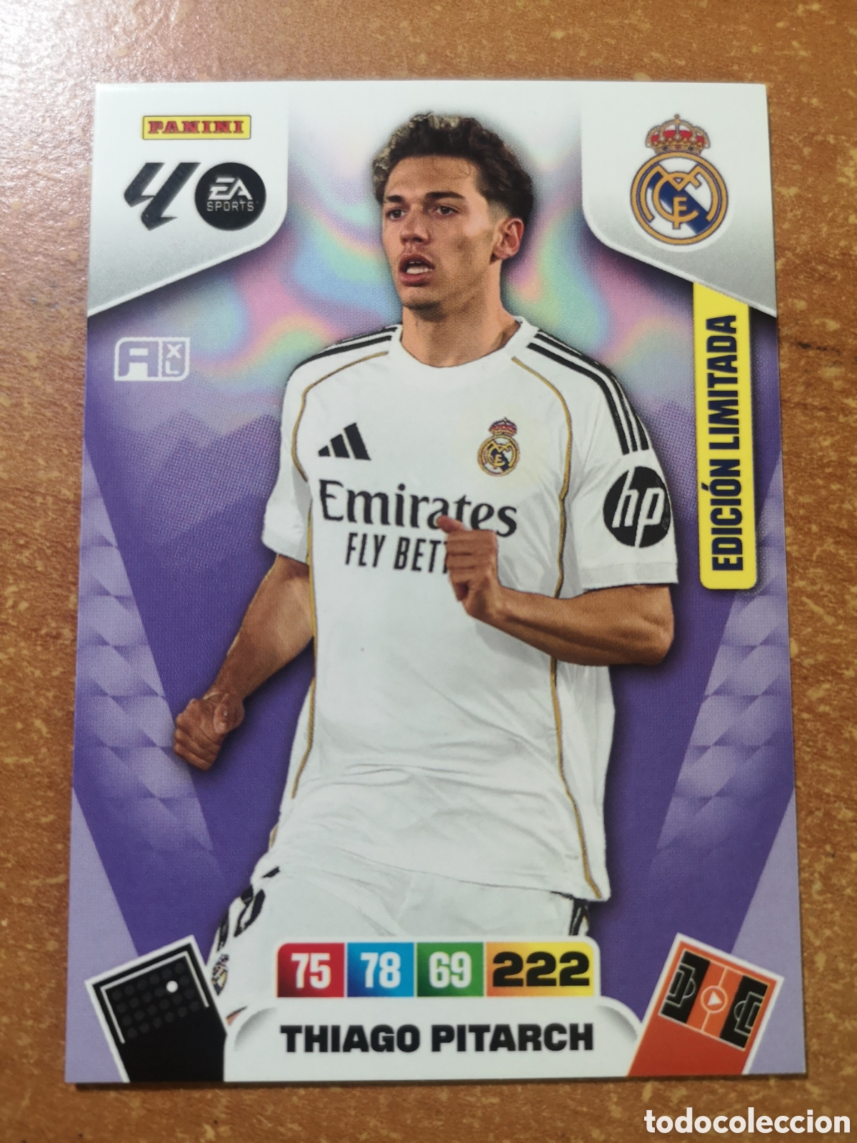 Cromos de F&uacute;tbol: Carta ADRENALYN XL 2025-2026 LALIGA EDICI&Oacute;N LIMITADA THIAGO PITARCH (Madrid)