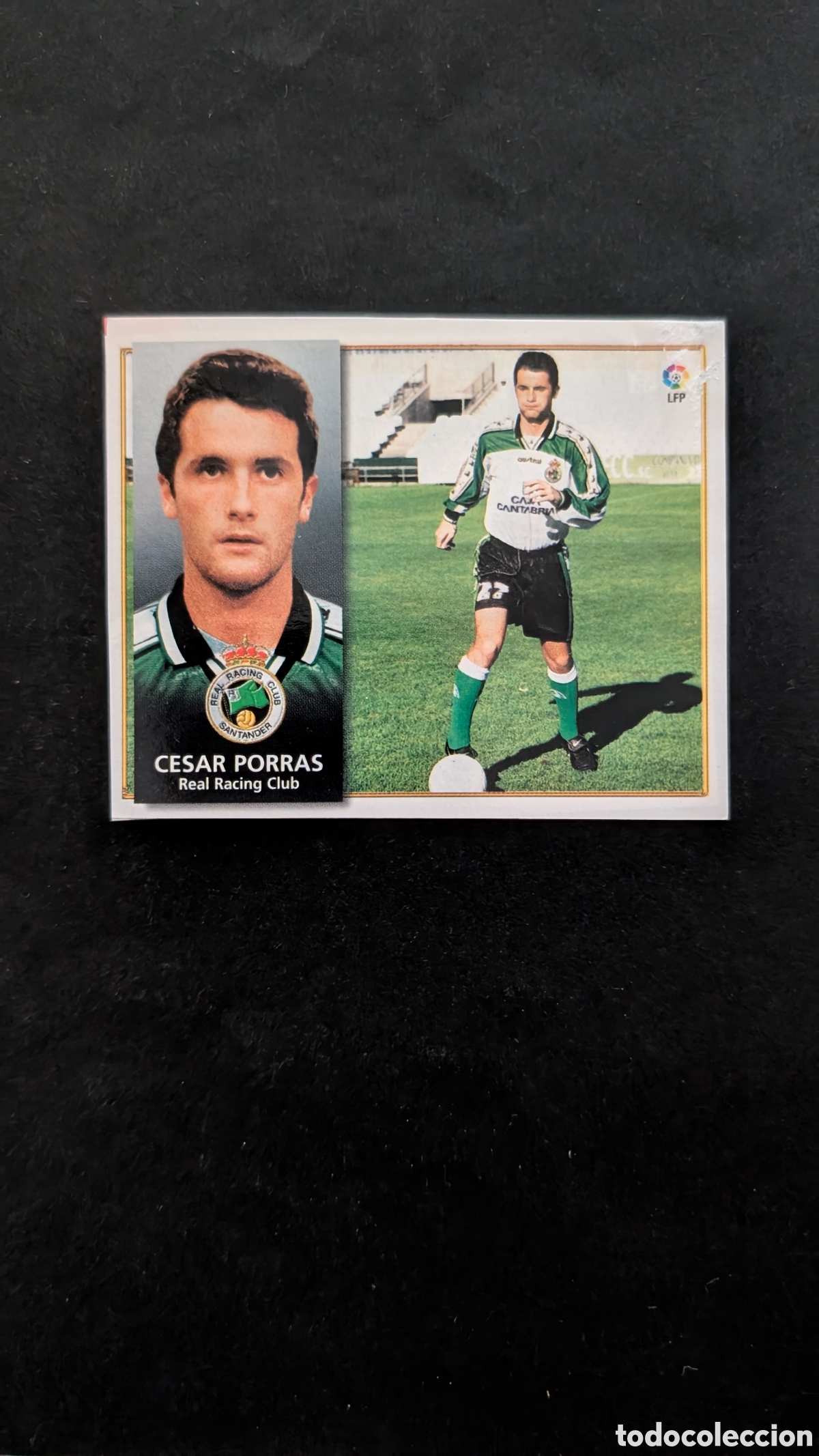Fu&szlig;ball-Sticker: CESAR PORRAS RACING SANTANDER COLOCA LIGA ESTE 1998/99 98 99 RECORTADO