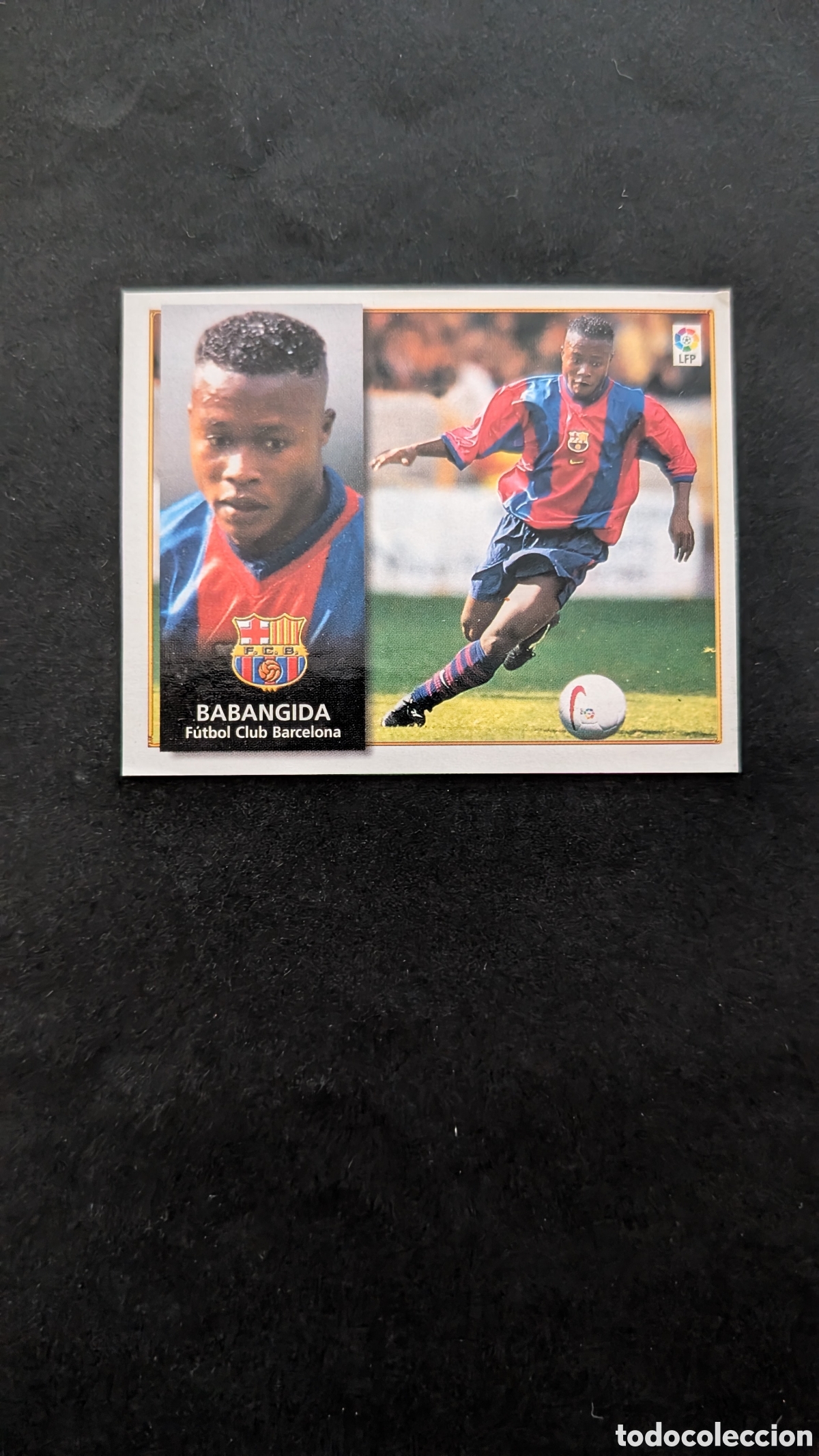 Figurine di Calcio: BABANGIDA BARCELONA FICHAJE 22 LIGA ESTE 1998/99 98 99 RECORTADO