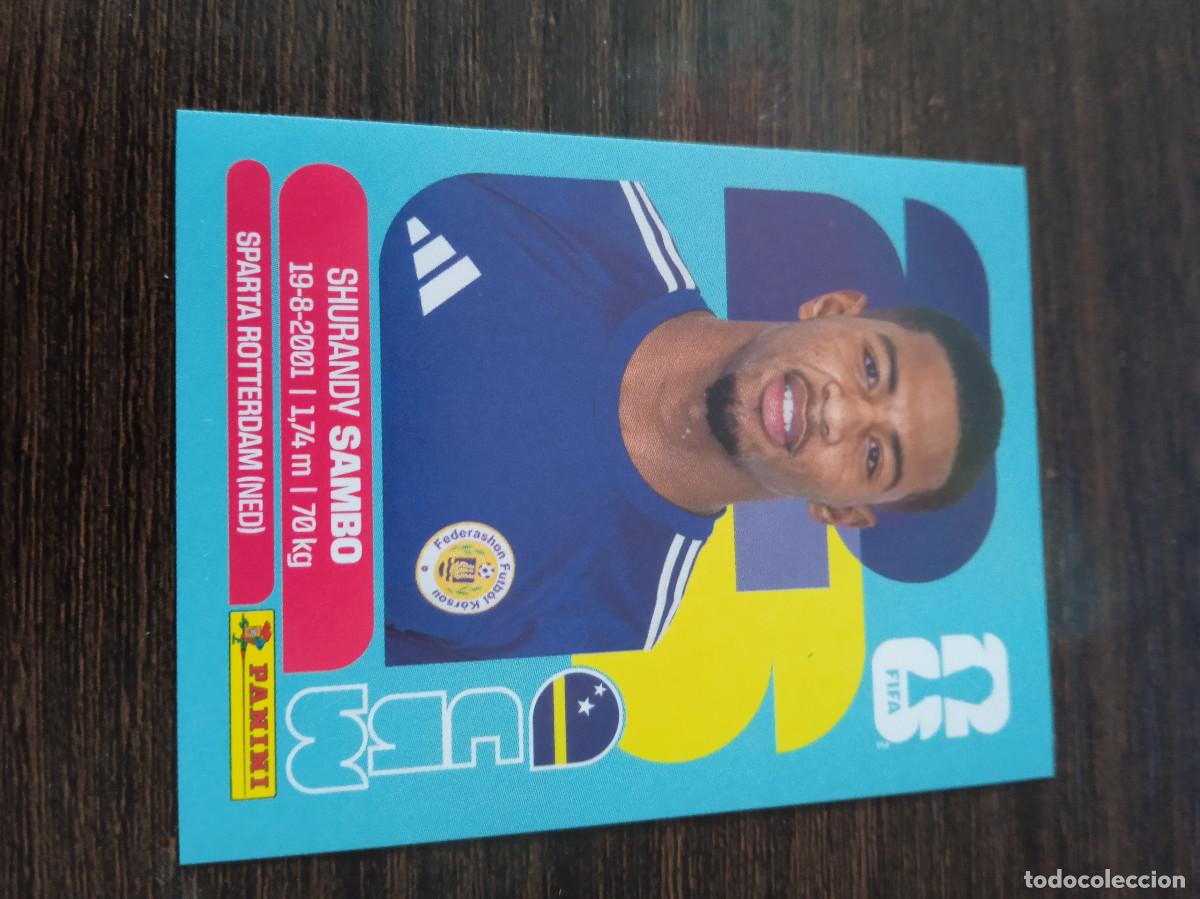 Cromos de F&uacute;tbol: Cromo Mundial Futbol 2026 Panini canada usa Mexico Curacao Shurandy Sambo CUW 8