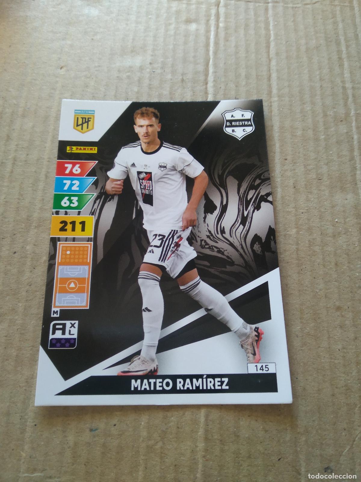 Cromos de F&uacute;tbol: 145 MATEO RAMIREZ DEPORTIVO RIESTRA CROMO FUTBOL PANINI ARGENTINO 2025 LIGA ARGENTINA ADRENALYN