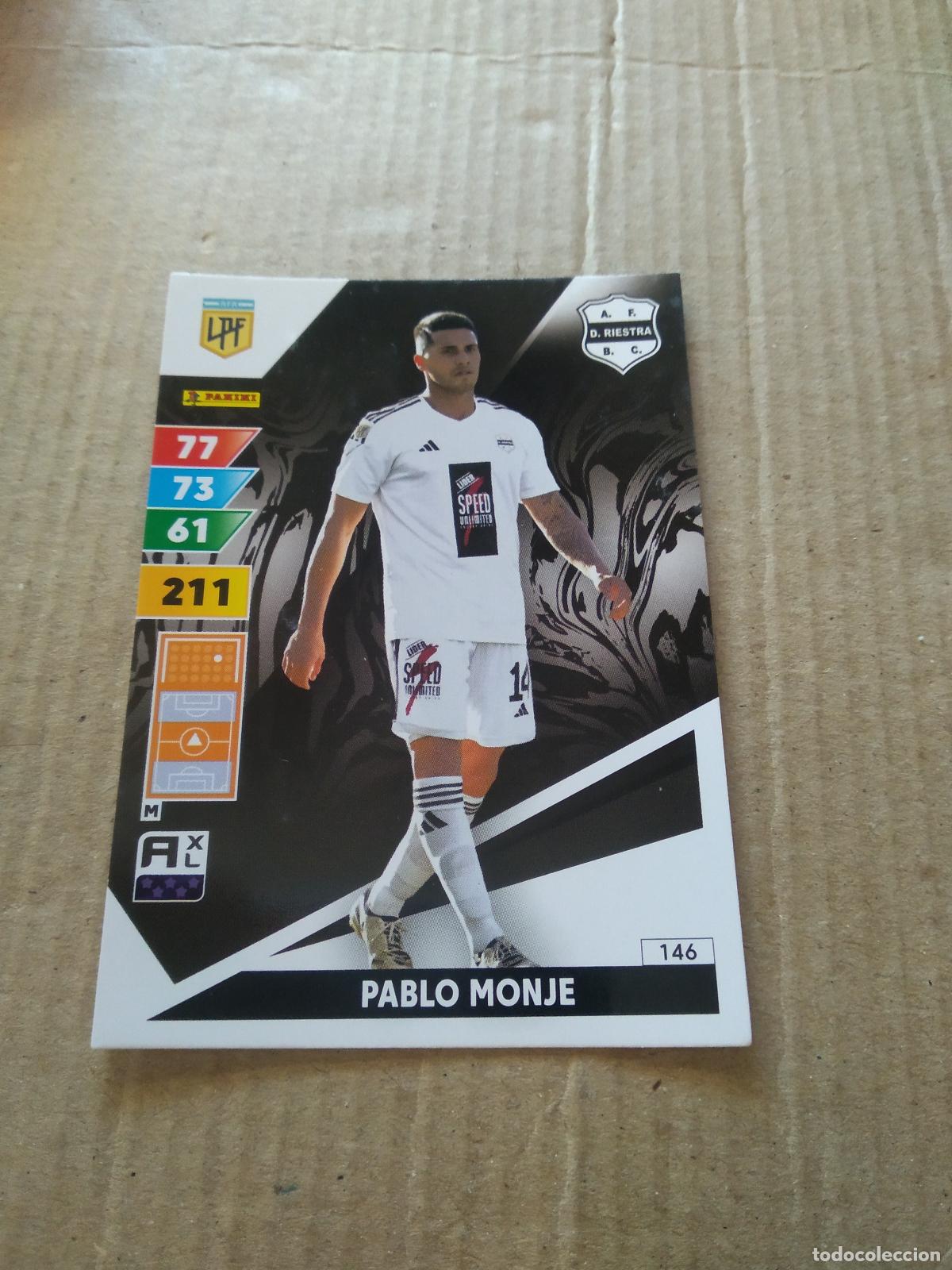 Cromos de F&uacute;tbol: 146 PABLO MONJE DEPORTIVO RIESTRA CROMO FUTBOL PANINI ARGENTINO 2025 LIGA ARGENTINA ADRENALYN