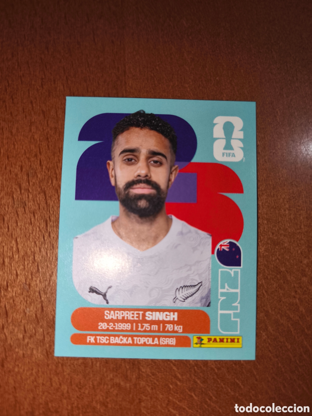 Cromos de F&uacute;tbol: NZL11 Sarpreet Singh NZL 11 Fifa World Cup 2026 Nueva Zelanda