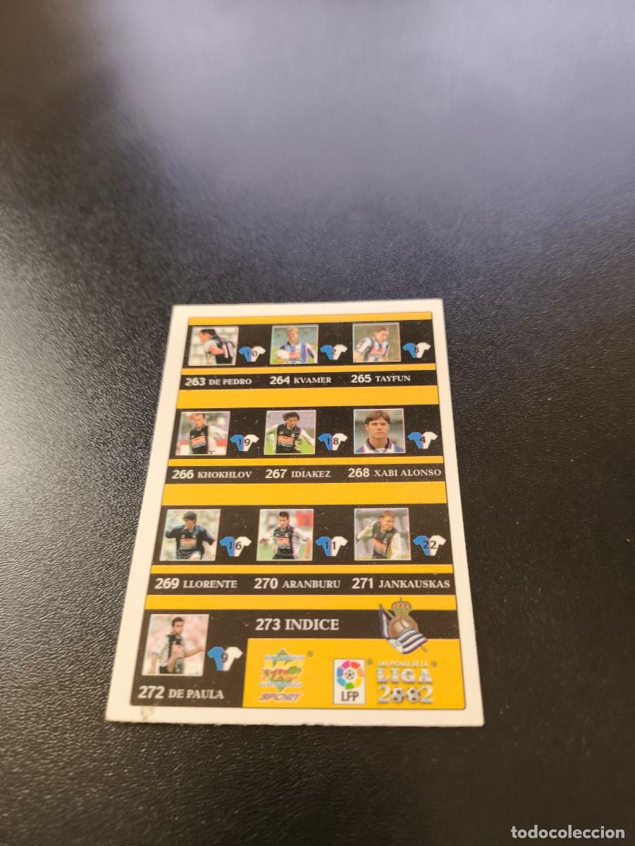 Cromos de F&uacute;tbol: 273 indice REAL SOCIEDAD MUNDICROMO FICHAS LIGA 2001 2002 01 02 NO PANINI ESTE
