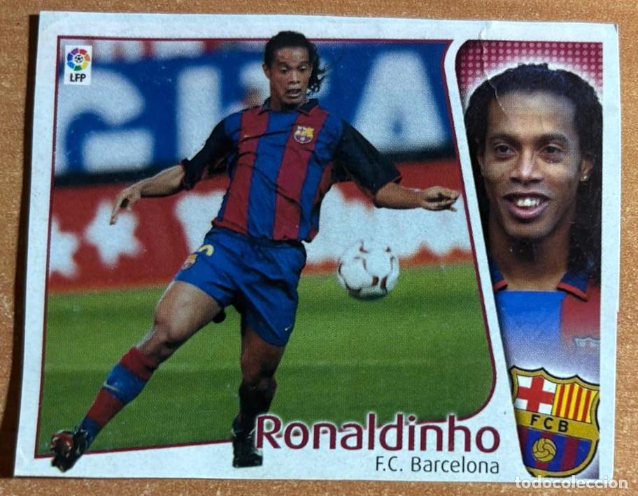 Cromos de F&uacute;tbol: EDICIONES ESTE 2004-2005 04 05 RONALDINHO (FC BARCELONA) RECORTADO LEER