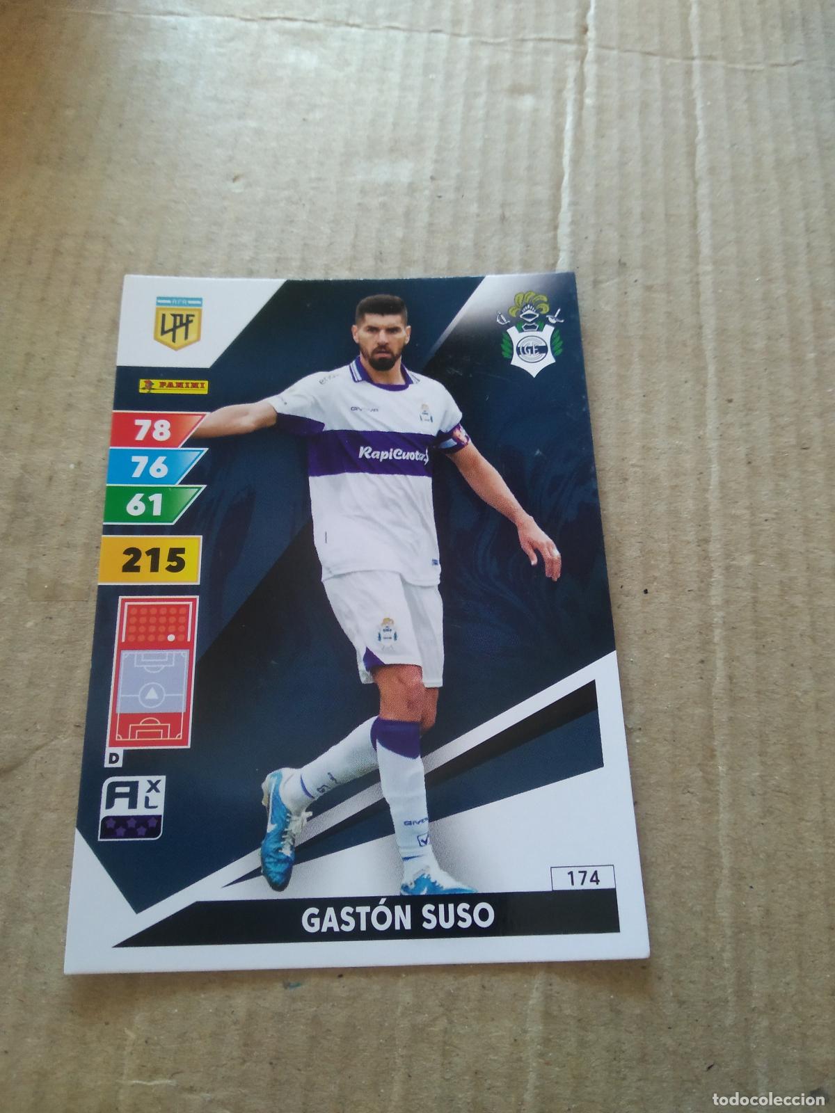 Cromos de F&uacute;tbol: 174 GASTON SUSO gimnasia CROMO FUTBOL PANINI ARGENTINO 2025 LIGA ARGENTINA ADRENALYN