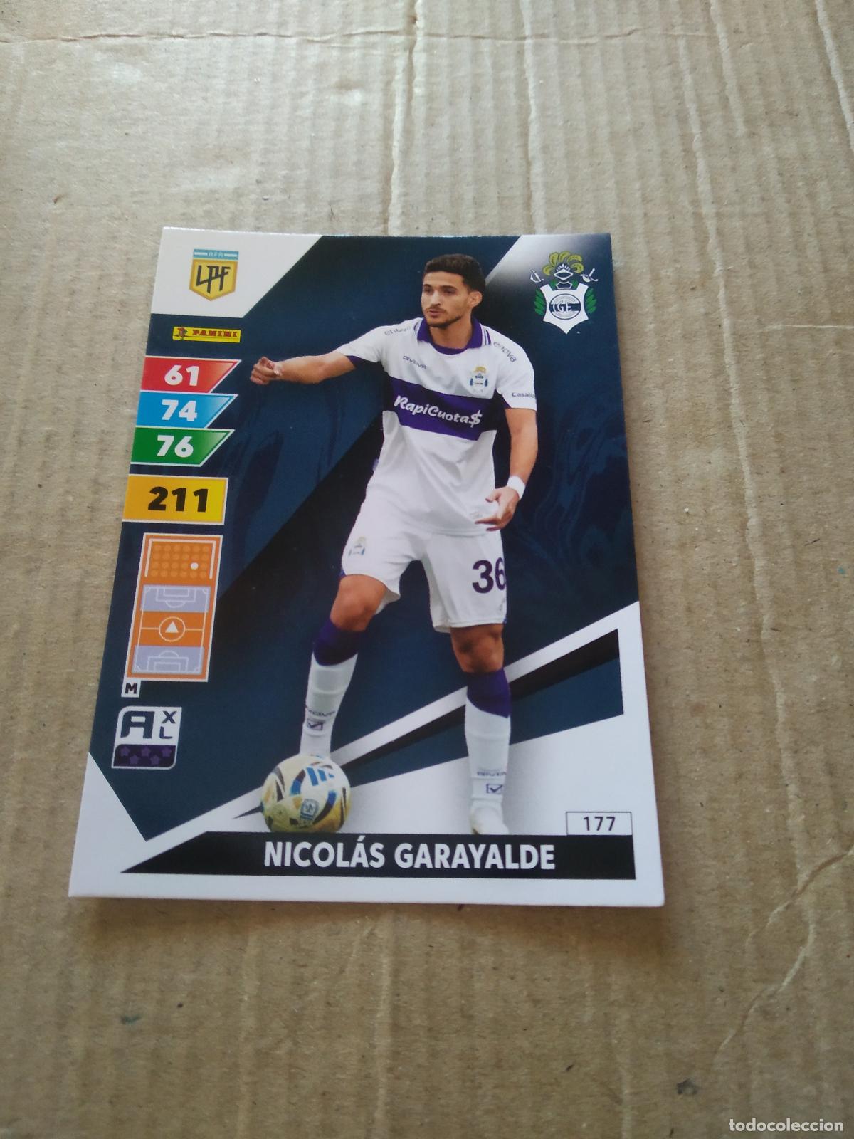Cromos de F&uacute;tbol: 177 NICOLAS GARAYALDE gimnasia CROMO FUTBOL PANINI ARGENTINO 2025 LIGA ARGENTINA ADRENALYN