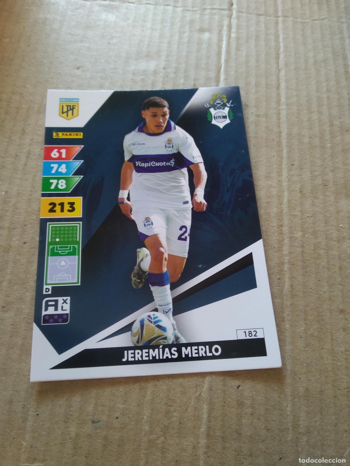 Fu&szlig;ball-Sticker: 182 JEREMIAS MERLO gimnasia CROMO FUTBOL PANINI ARGENTINO 2025 LIGA ARGENTINA ADRENALYN
