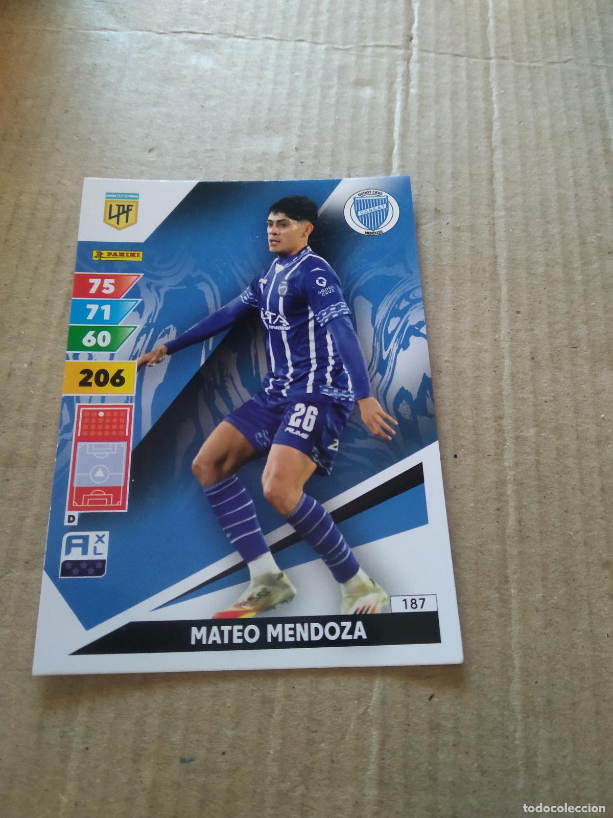 Cromos de F&uacute;tbol: 187 MATEO MENDOZA GODOY CRUZ CROMO FUTBOL PANINI ARGENTINO 2025 LIGA ARGENTINA ADRENALYN