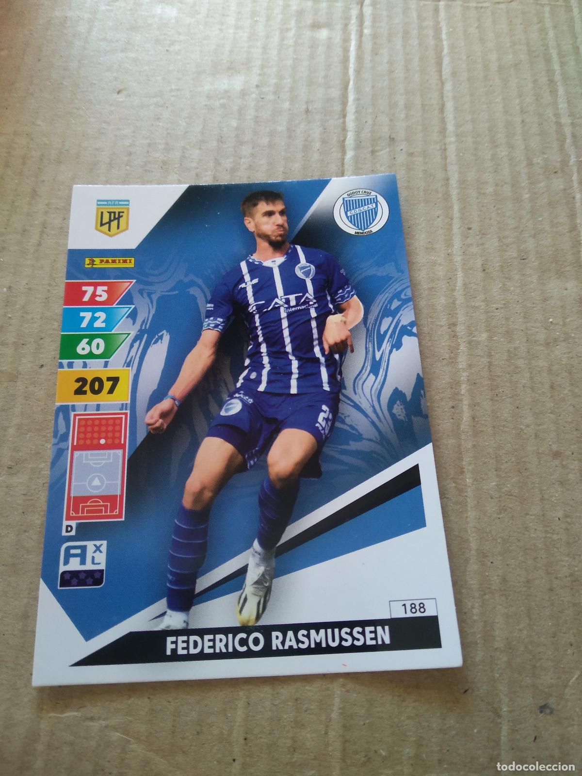 Cromos de F&uacute;tbol: 188 FEDERICO RASMUSSEN GODOY CRUZ CROMO FUTBOL PANINI ARGENTINO 2025 LIGA ARGENTINA ADRENALYN