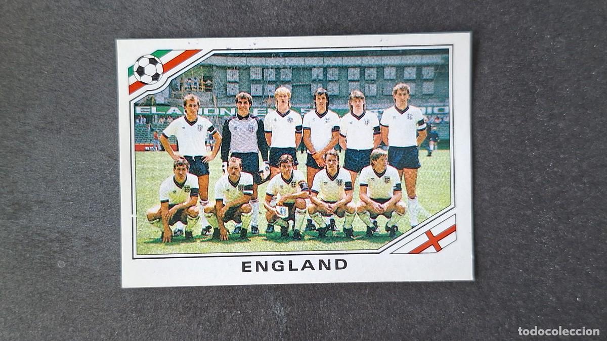 Cromos de F&uacute;tbol: L3 EQUIPO SELECCION INGLATERRA 401 MUNDIAL MEXICO 86 PANINI NUNCA PEGADO SIN PEGAR