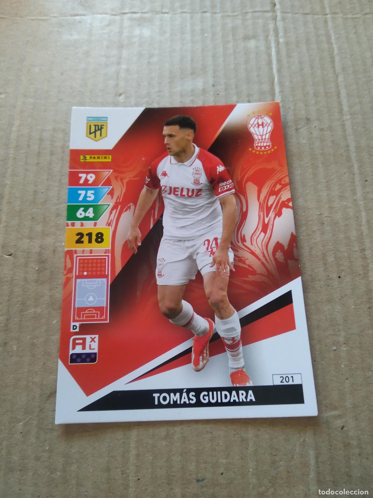 Football Stickers: 201 TOMAS GUIDARA HURACAN CROMO FUTBOL PANINI ARGENTINO 2025 LIGA ARGENTINA ADRENALYN