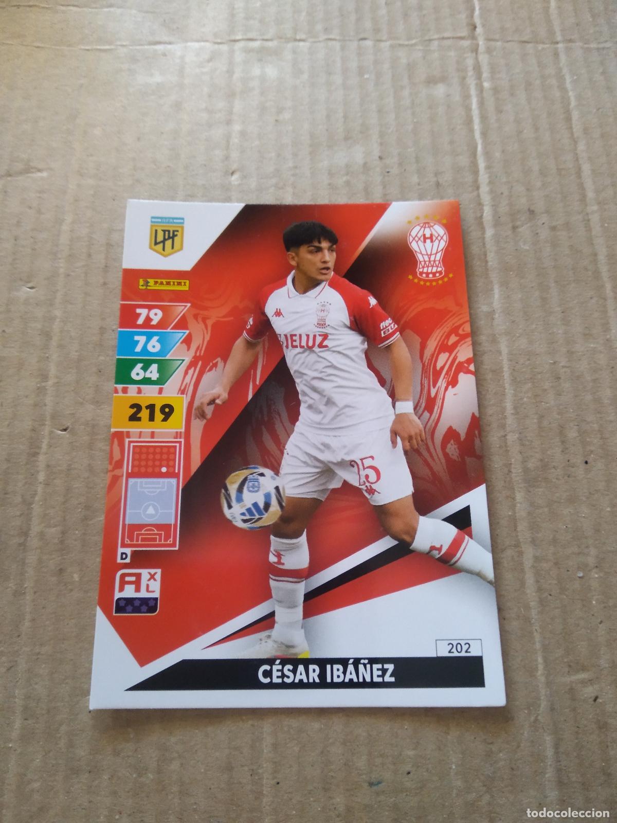 Football Stickers: 202 CESAR IBA&Ntilde;EZ HURACAN CROMO FUTBOL PANINI ARGENTINO 2025 LIGA ARGENTINA ADRENALYN