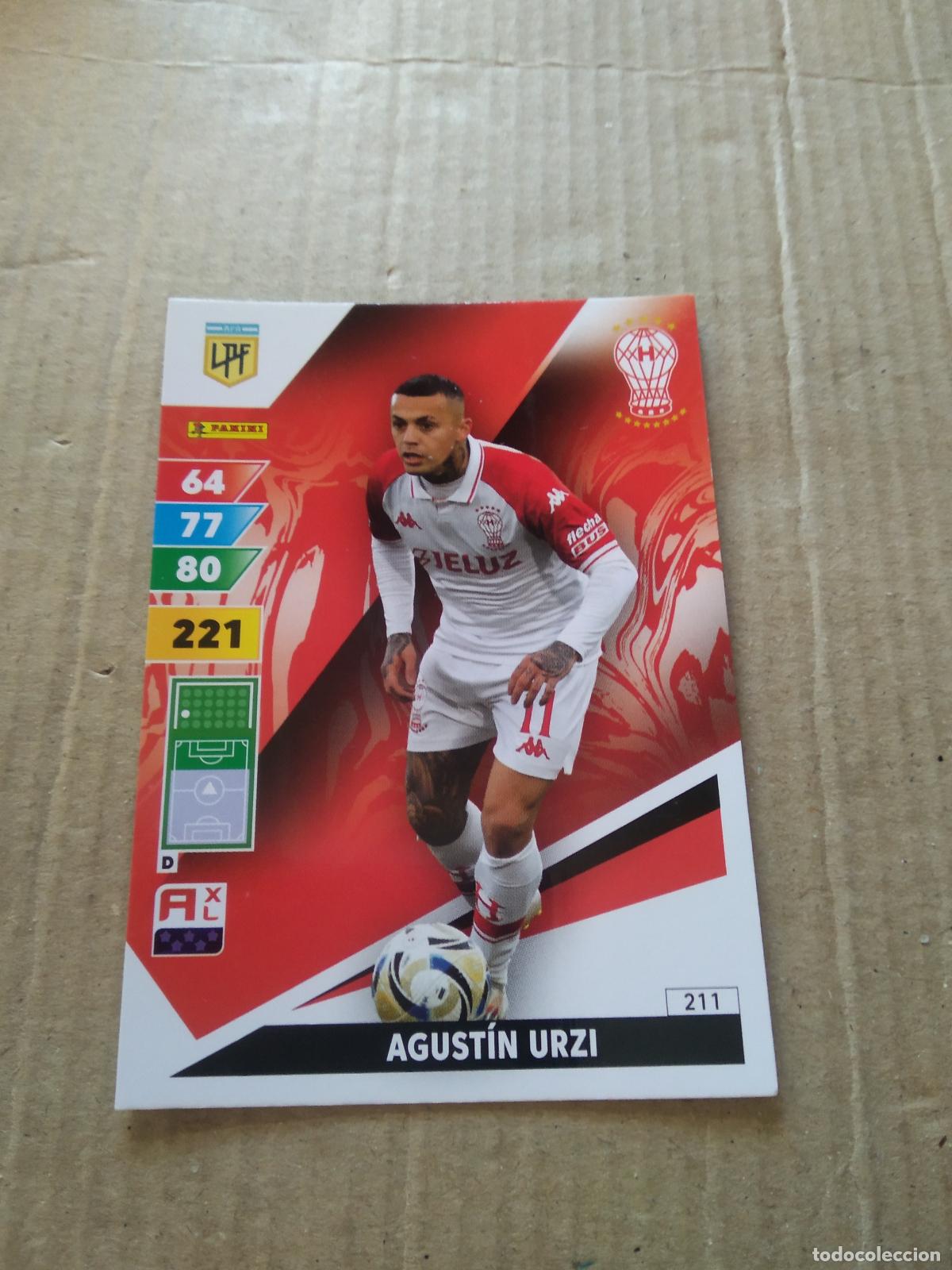 Cromos de F&uacute;tbol: 211 AGUSTIN URZI HURACAN CROMO FUTBOL PANINI ARGENTINO 2025 LIGA ARGENTINA ADRENALYN