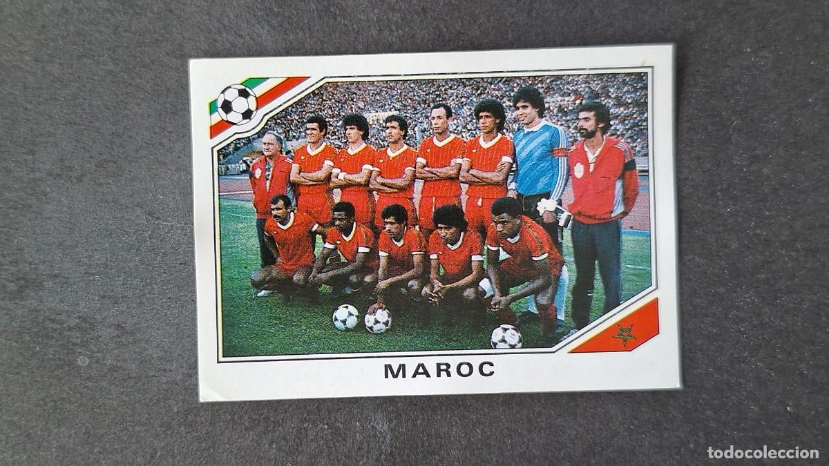 Cromos de F&uacute;tbol: L3 EQUIPO SELECCION MARRUECOS 419 MUNDIAL MEXICO 86 PANINI NUNCA PEGADO SIN PEGAR