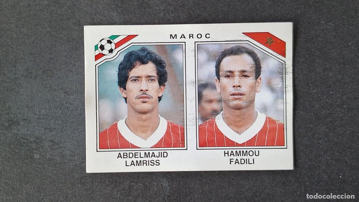 Cromos de F&uacute;tbol: L3 LAMRISS - FADILI SELECCION MARRUECOS 422 MUNDIAL MEXICO 86 PANINI NUNCA PEGADO SIN PEGAR