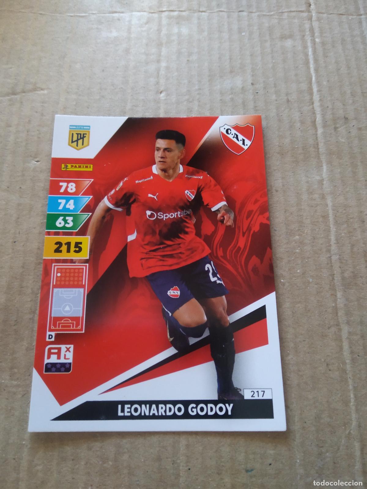 Cromos de F&uacute;tbol: 217 LEONARDO GODOY INDEPENDIENTE CROMO FUTBOL PANINI ARGENTINO 2025 LIGA ARGENTINA ADRENALYN