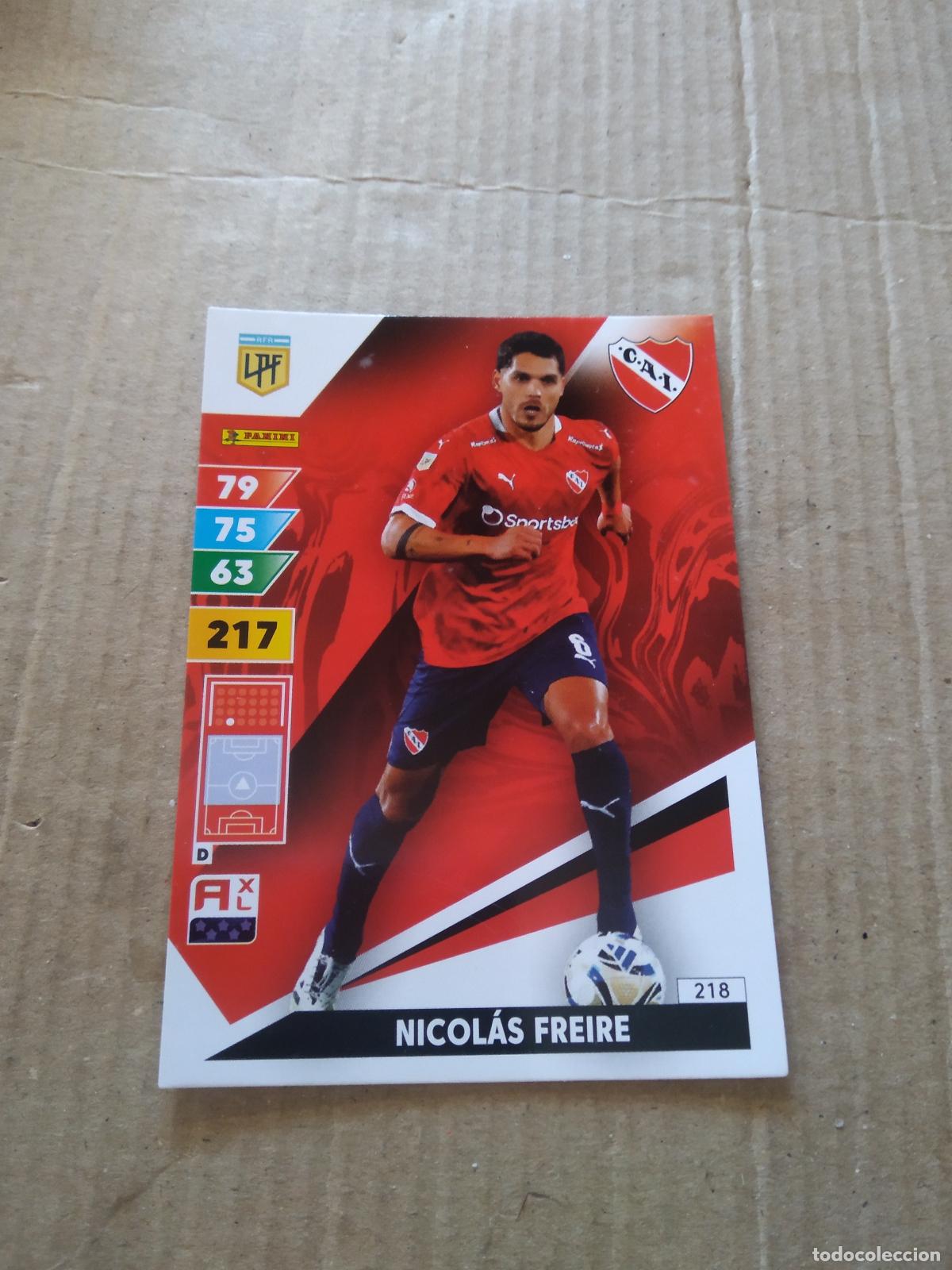 Cromos de F&uacute;tbol: 218 NICOLAS FREIRE INDEPENDIENTE CROMO FUTBOL PANINI ARGENTINO 2025 LIGA ARGENTINA ADRENALYN