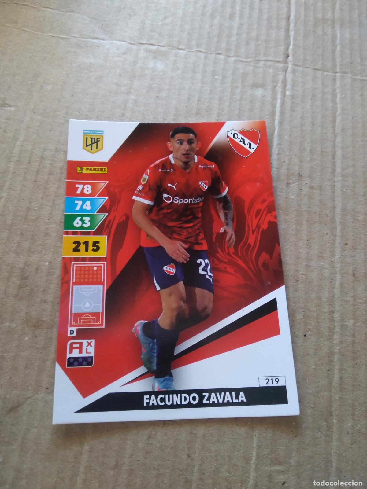 Cromos de F&uacute;tbol: 219 FACUNDO ZAVALA INDEPENDIENTE CROMO FUTBOL PANINI ARGENTINO 2025 LIGA ARGENTINA ADRENALYN