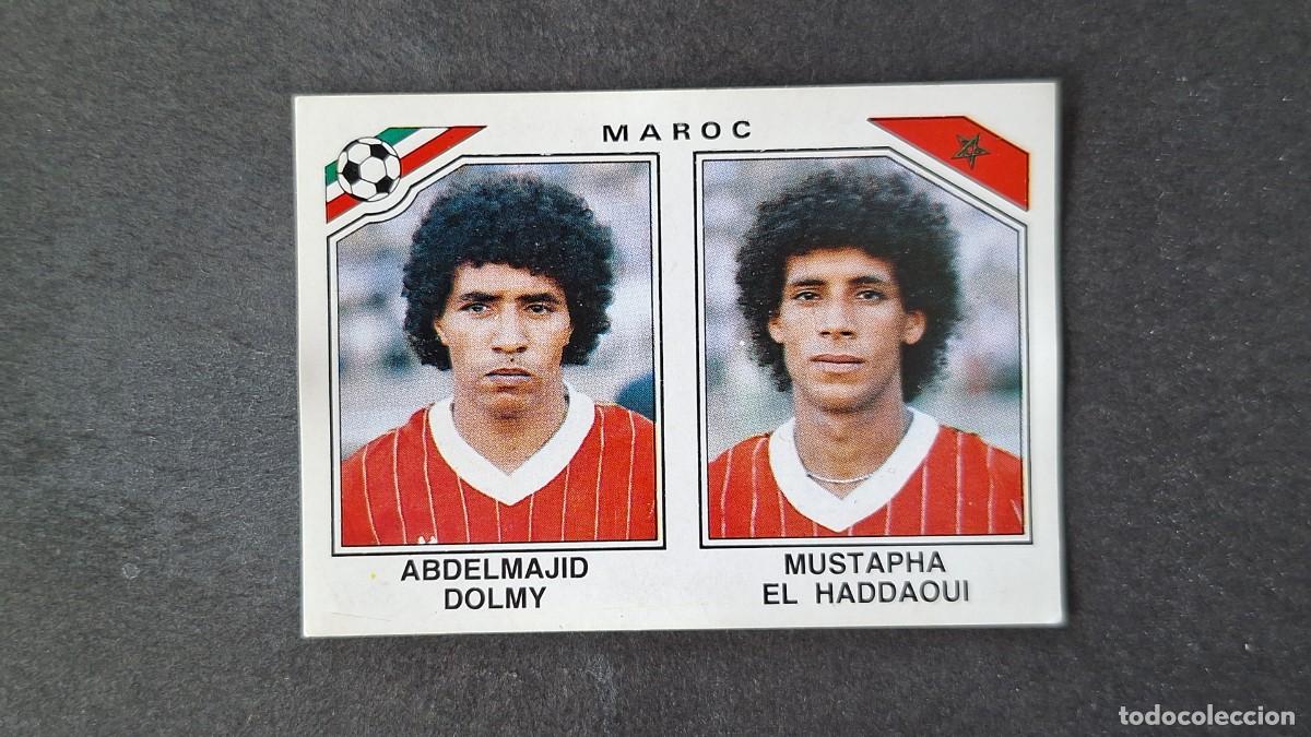 Cromos de F&uacute;tbol: L3 DOLMY - EL HADDAOUI SELECCION MARRUECOS 423 MUNDIAL MEXICO 86 PANINI NUNCA PEGADO SIN PEGAR