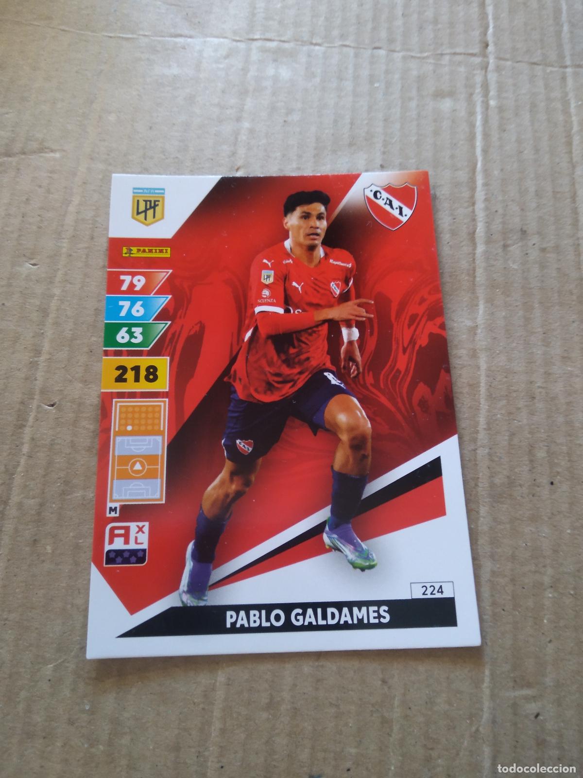 Cromos de F&uacute;tbol: 224 PABLO GALDAMES INDEPENDIENTE CROMO FUTBOL PANINI ARGENTINO 2025 LIGA ARGENTINA ADRENALYN