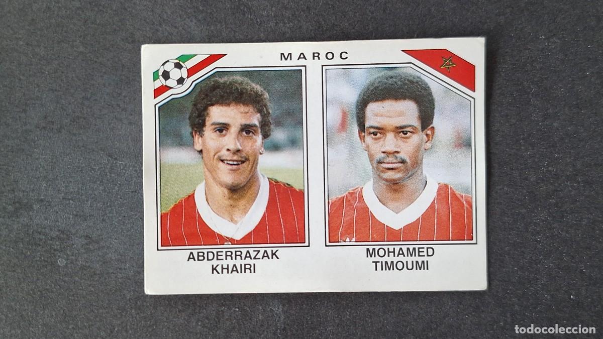 Cromos de F&uacute;tbol: L3 KHAIRI - TIMOUMI SELECCION MARRUECOS 424 MUNDIAL MEXICO 86 PANINI NUNCA PEGADO SIN PEGAR