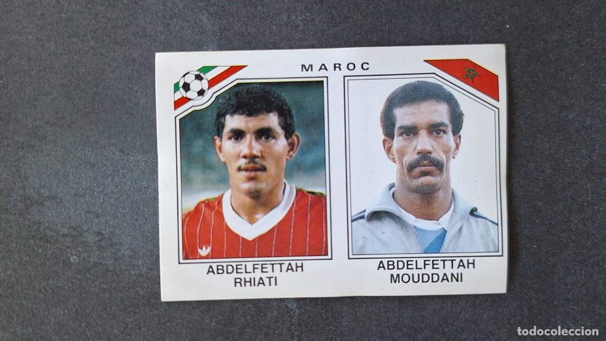 Cromos de F&uacute;tbol: L3 RHIATI - MOUDDANI SELECCION MARRUECOS 427 MUNDIAL MEXICO 86 PANINI NUNCA PEGADO SIN PEGAR