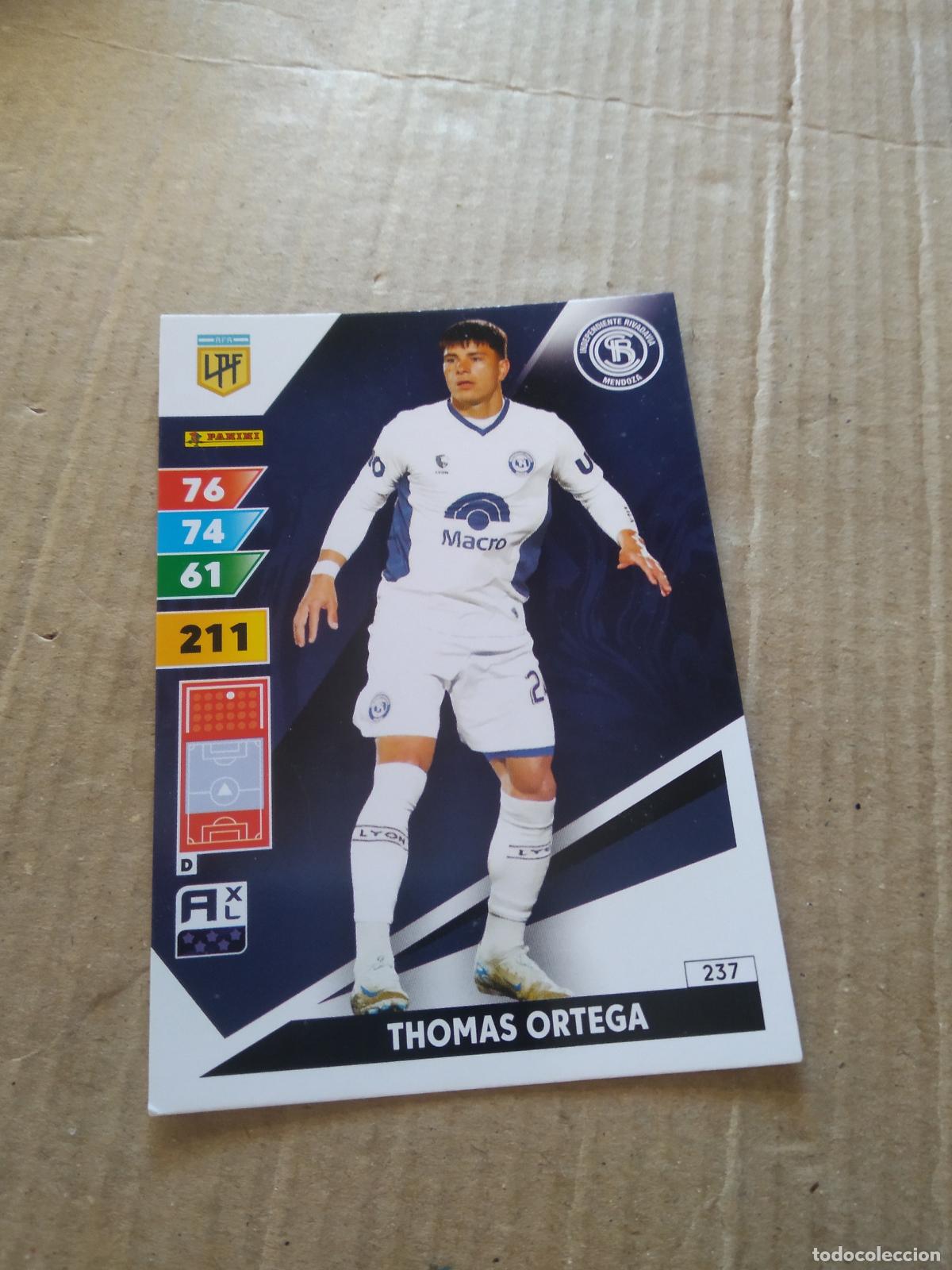 Cromos de F&uacute;tbol: 237 THOMAS ORTEGA INDEPENDIENTE RIVADAVIA CROMO FUTBOL PANINI ARGENTINO 2025 ARGENTINA ADRENALYN