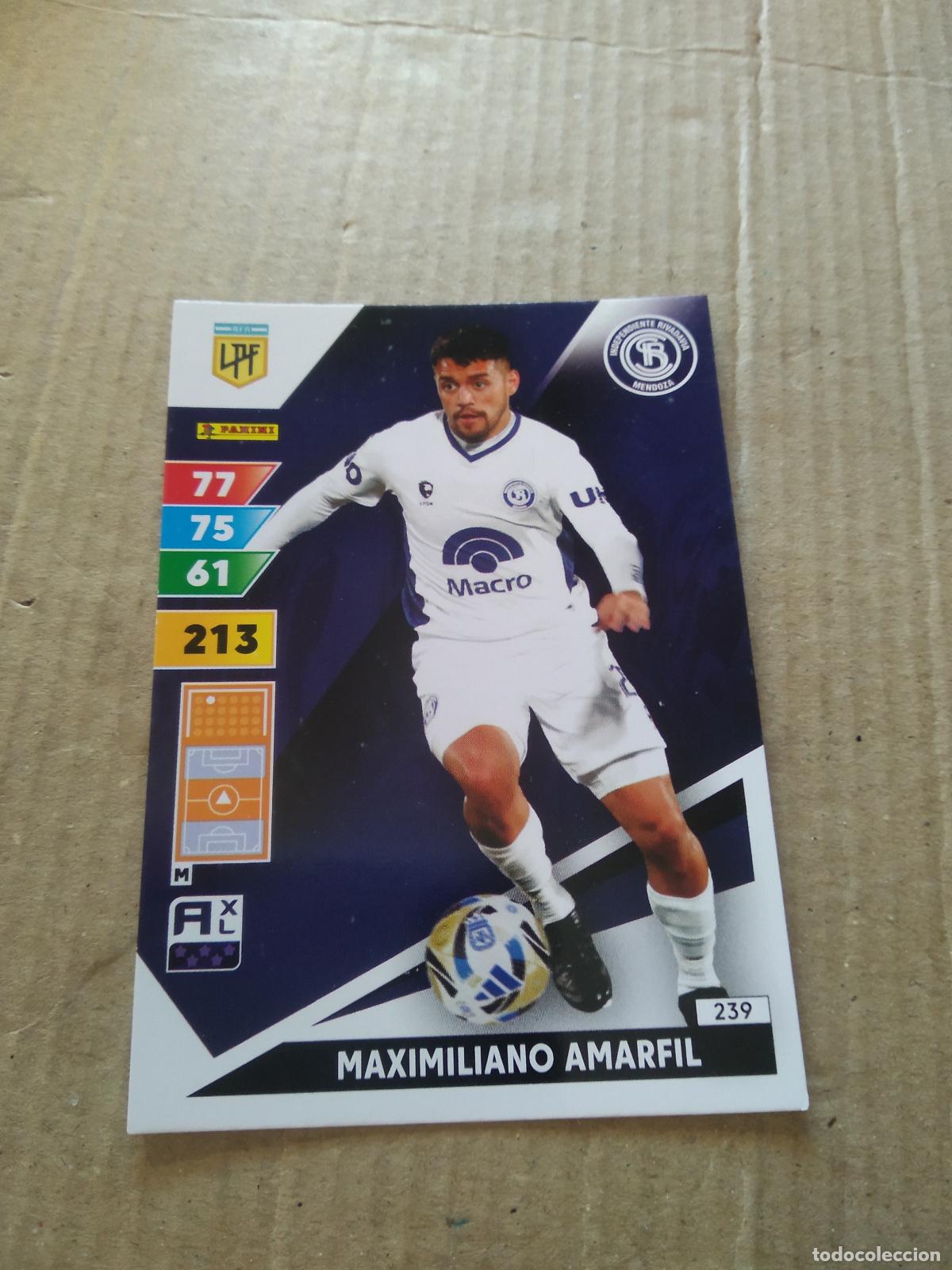 Cromos de F&uacute;tbol: 239 MAXI AMARFIL INDEPENDIENTE RIVADAVIA CROMO FUTBOL PANINI ARGENTINO 2025 ARGENTINA ADRENALYN