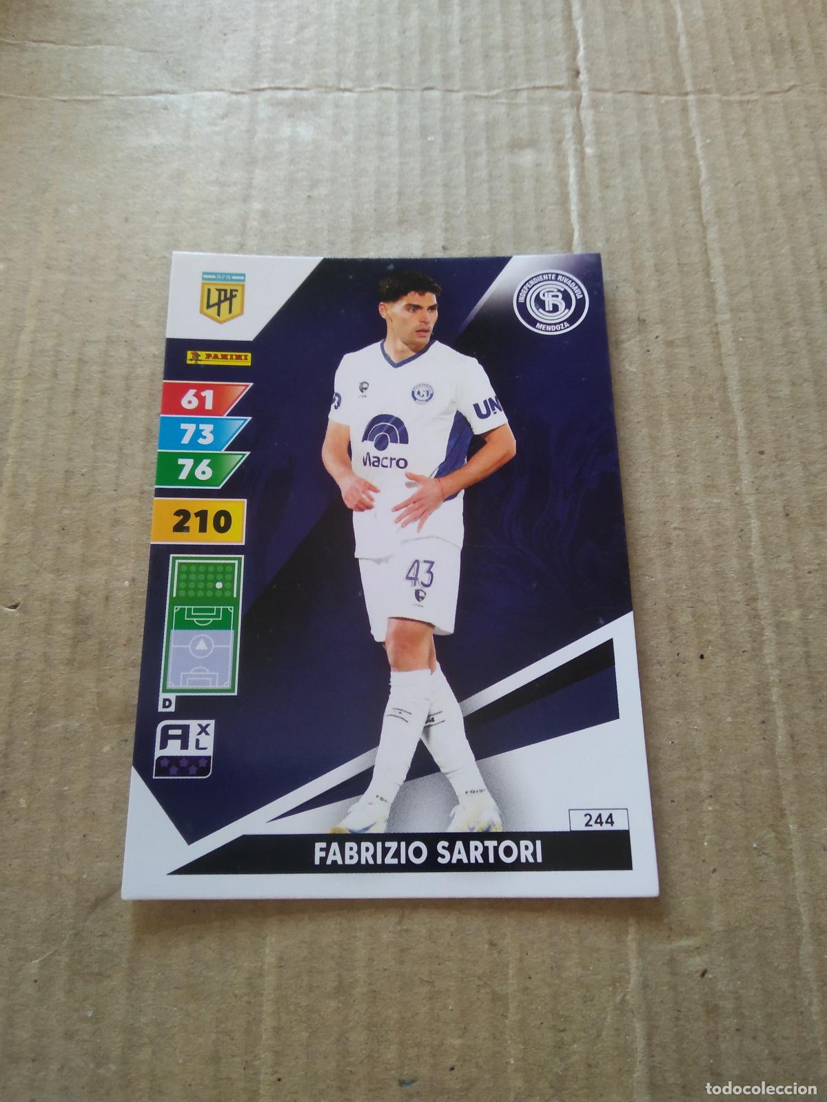 Cromos de F&uacute;tbol: 244 FABRIZIO SARTORI INDEPENDIENTE RIVADAVIA CROMO FUTBOL PANINI ARGENTINO 2025 ARGENTINA ADRENALYN